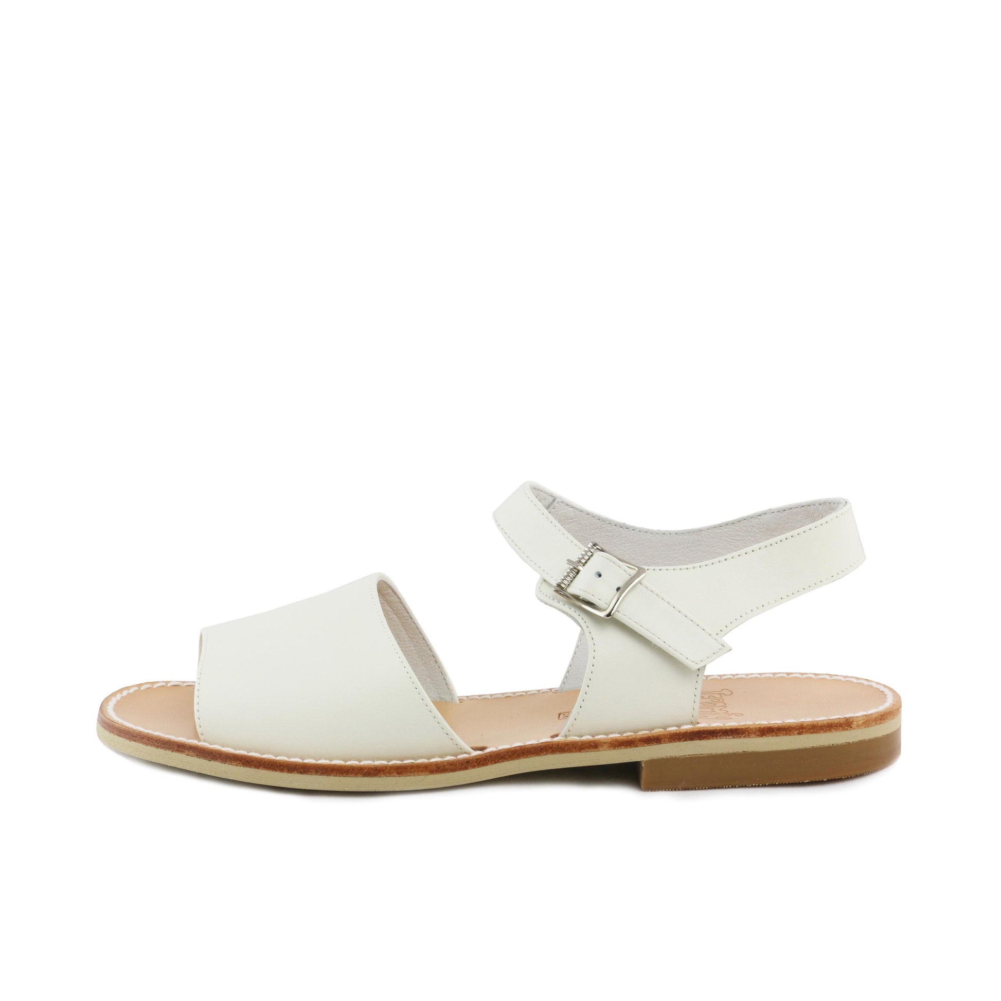 Sandalia plana beige con hebilla 262-03 de Jeromín - 262-03-9-1.jpg