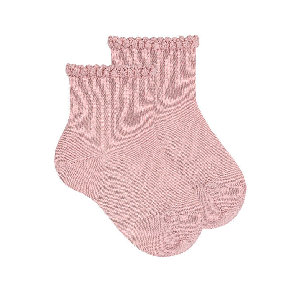 Calcetín corto rosa palo 2748 Cóndor