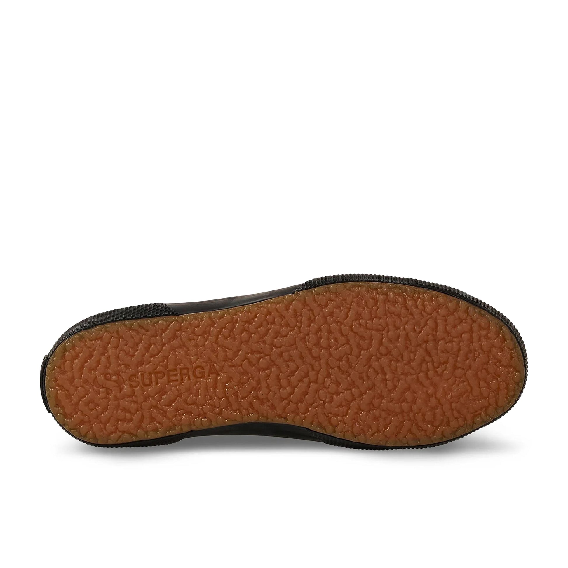 Zapatilla ante negro con cordón 2750SFO Superga. Vista de la suela