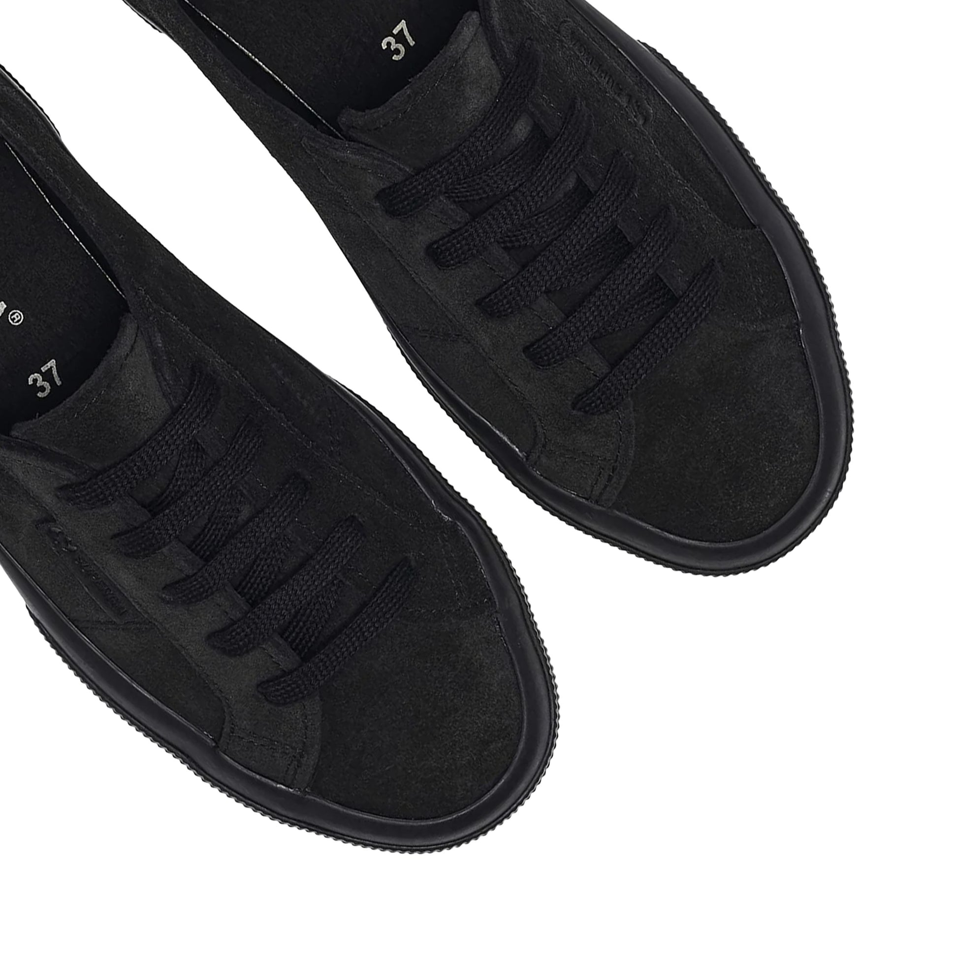 Zapatilla ante negro con cordón 2750SFO Superga