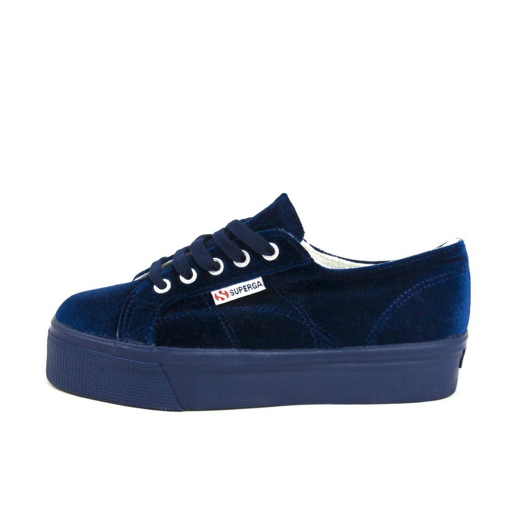 Zapatilla azul con cordón 2790VELVETW de Superga - 2790VELVETW-7-1.jpg