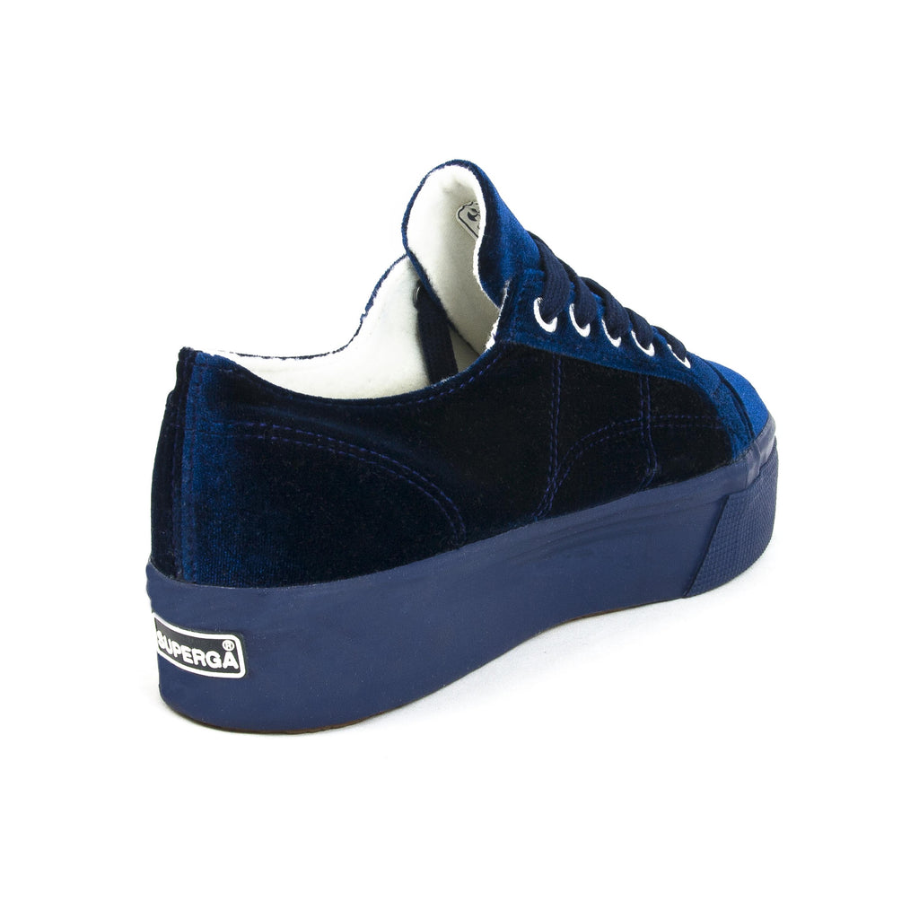 Zapatilla azul con cordón 2790VELVETW de Superga - 2790VELVETW-7-3.jpg