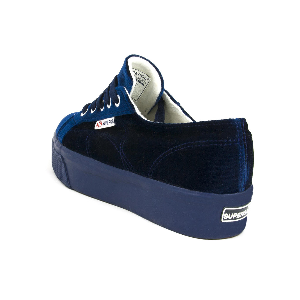 Zapatilla azul con cordón 2790VELVETW de Superga - 2790VELVETW-7-4.jpg