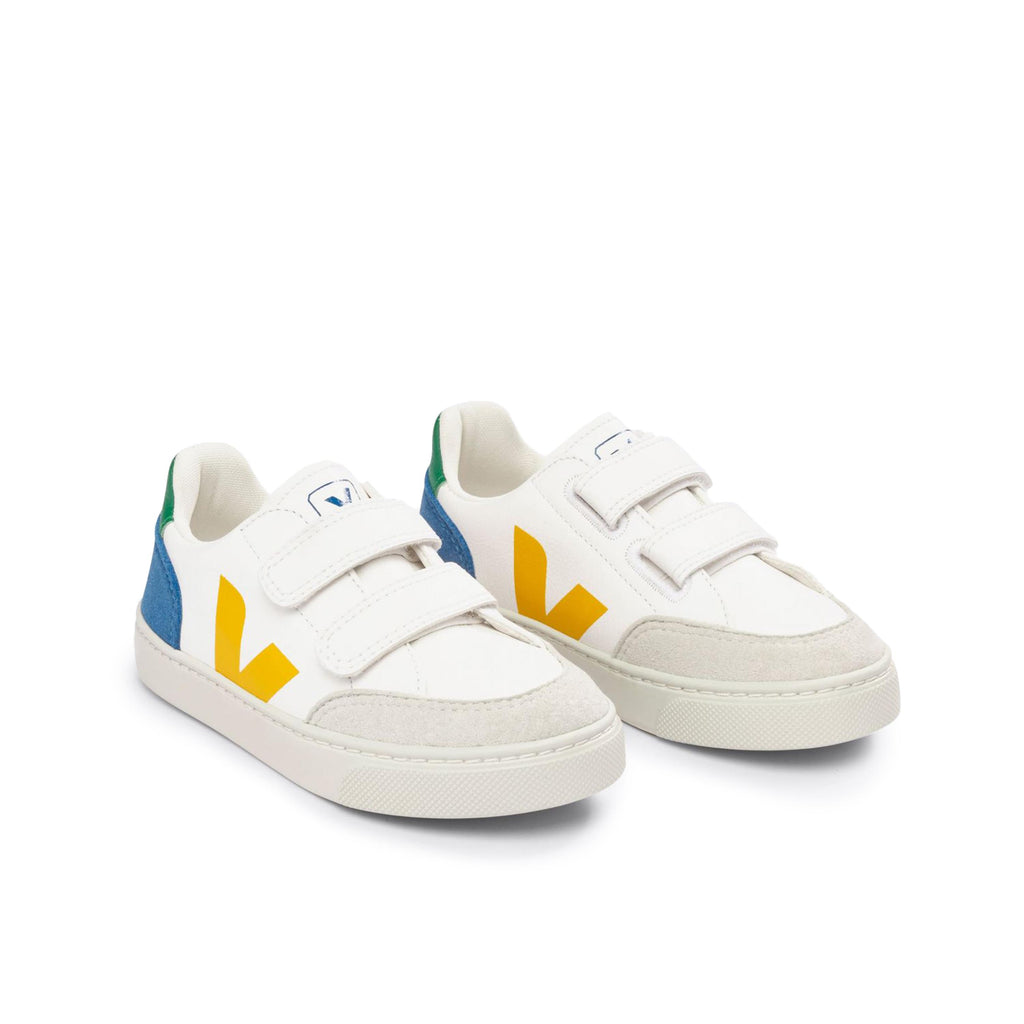 Deportiva blanco/amarillo/azul con velcro V12VEL Veja - V12VEL-498-3.jpg