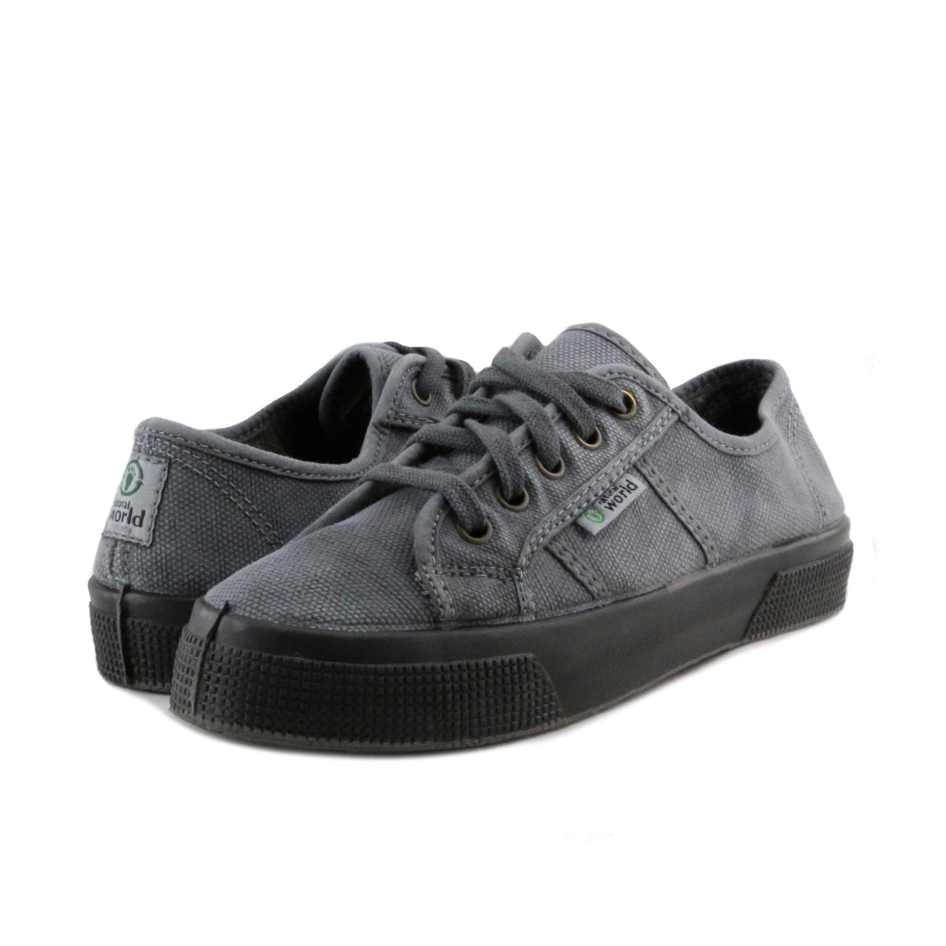 Zapatilla gris lavado con cordón 2901 Natural World - 2901-131-2.jpg