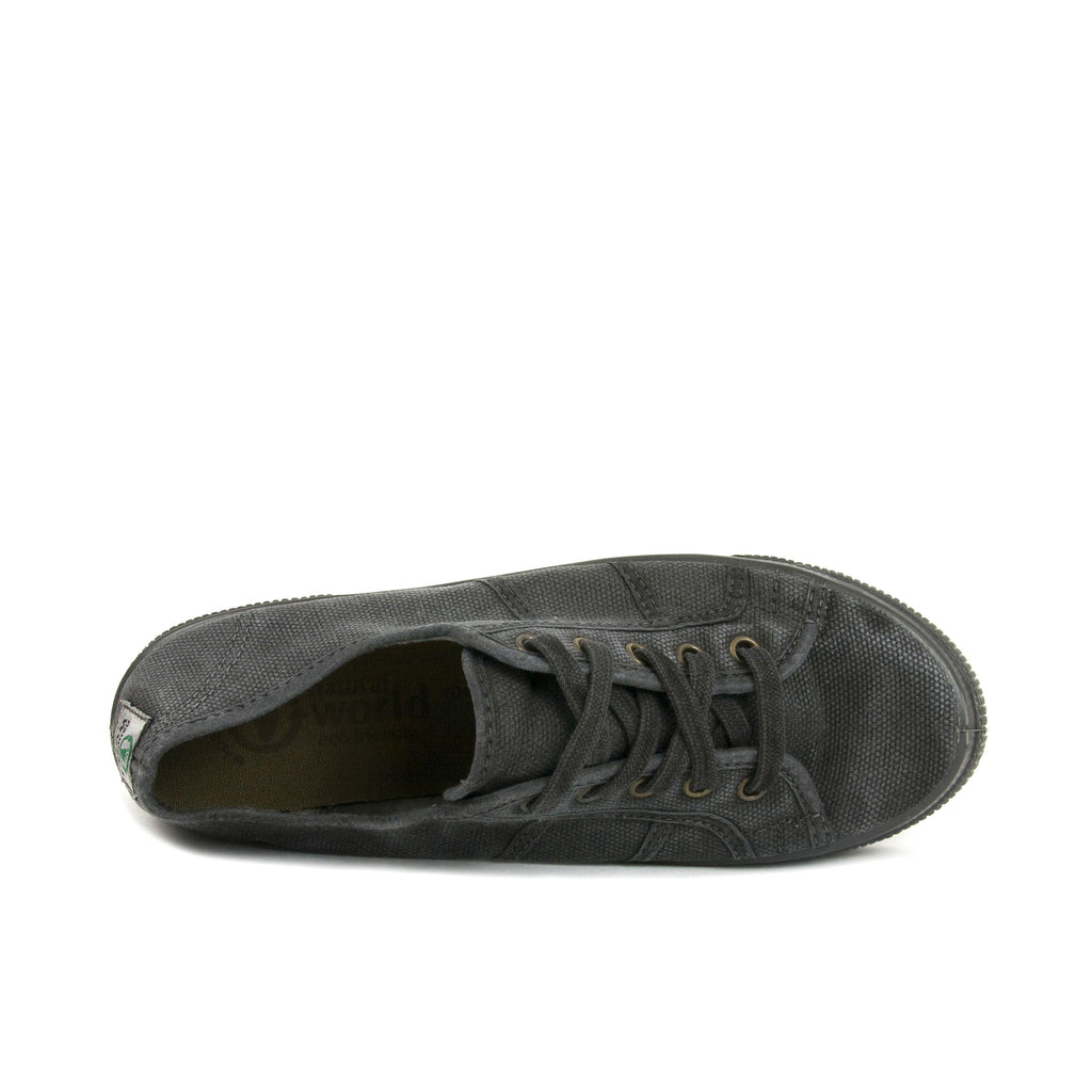 Zapatilla negro lavado con cordón 2901 Natural World - 2901-144-6.jpg