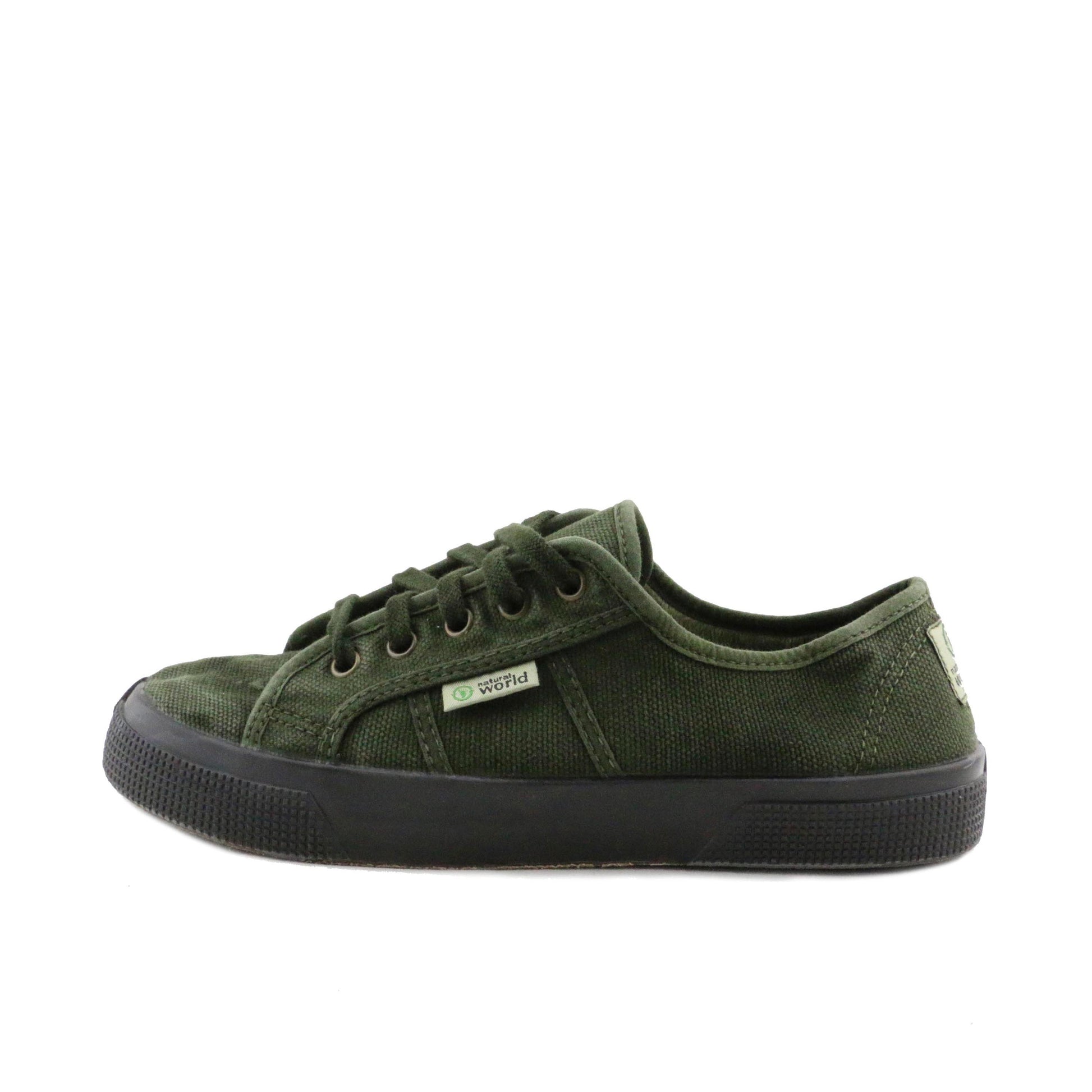 Zapatilla kaki lavado con cordón 2901 Natural World - 2901-187-1.jpg