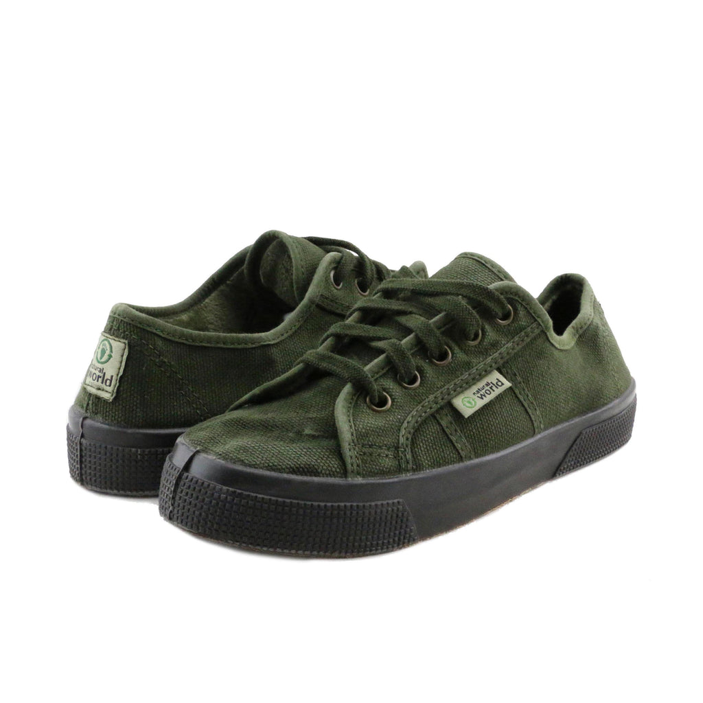 Zapatilla kaki lavado con cordón 2901 Natural World - 2901-187-2.jpg