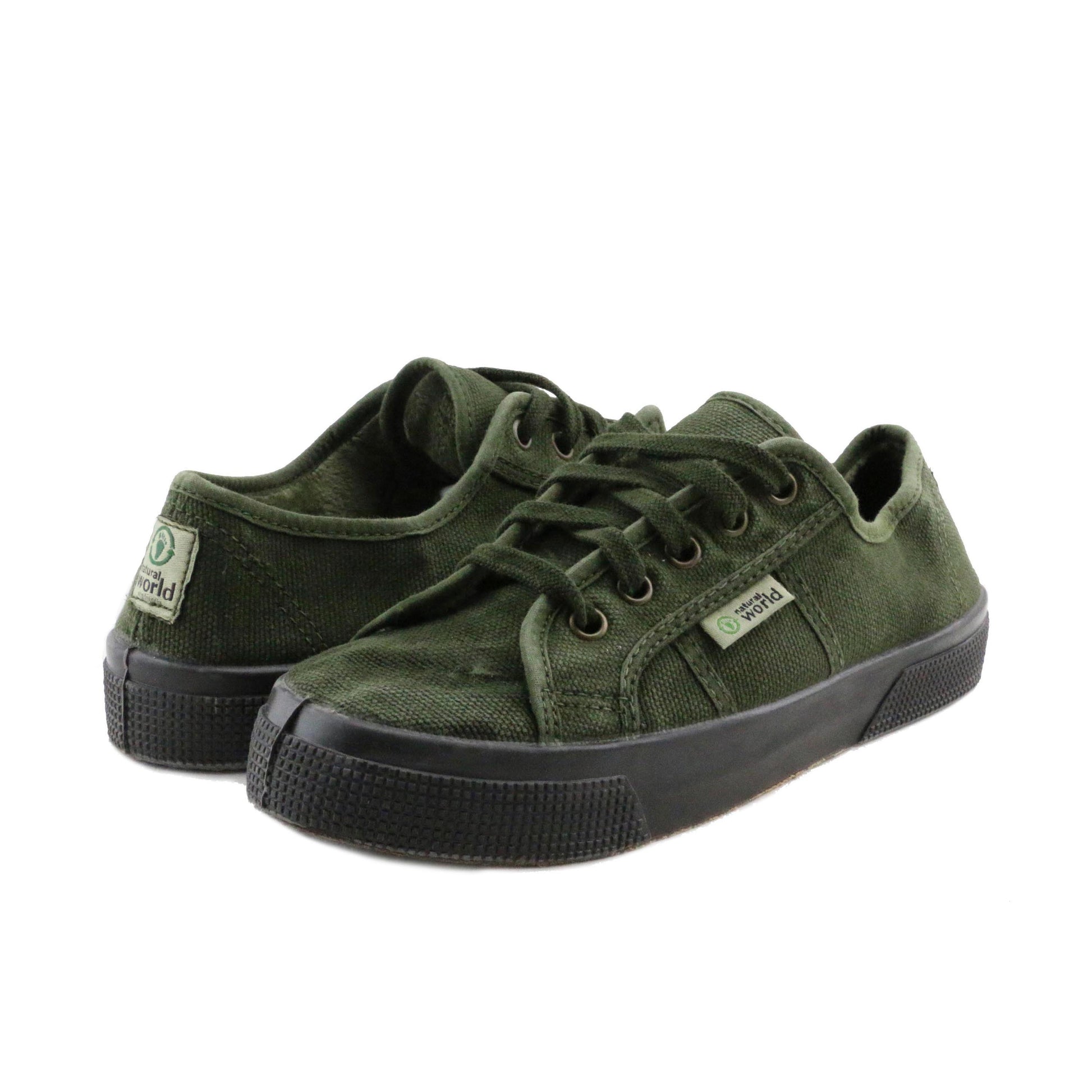 Zapatilla kaki lavado con cordón 2901 Natural World - 2901-187-2.jpg