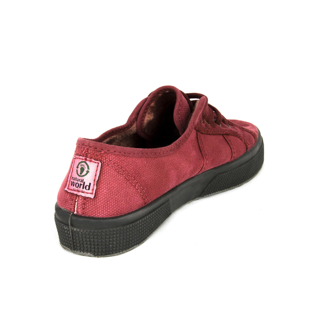 Zapatilla burdeos lavado con cordón 2901 Natural World - 2901-212-3.jpg