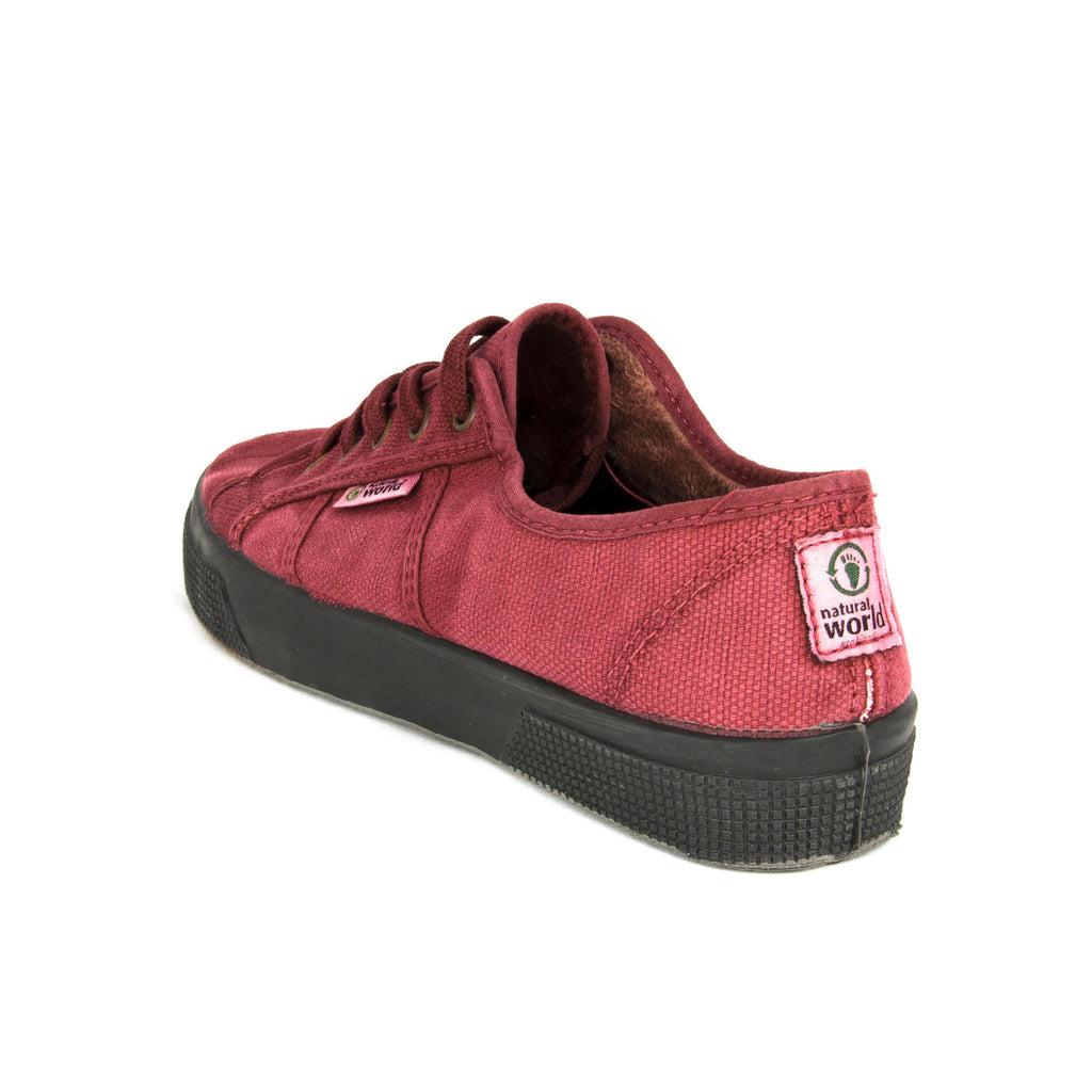 Zapatilla burdeos lavado con cordón 2901 Natural World - 2901-212-4.jpg