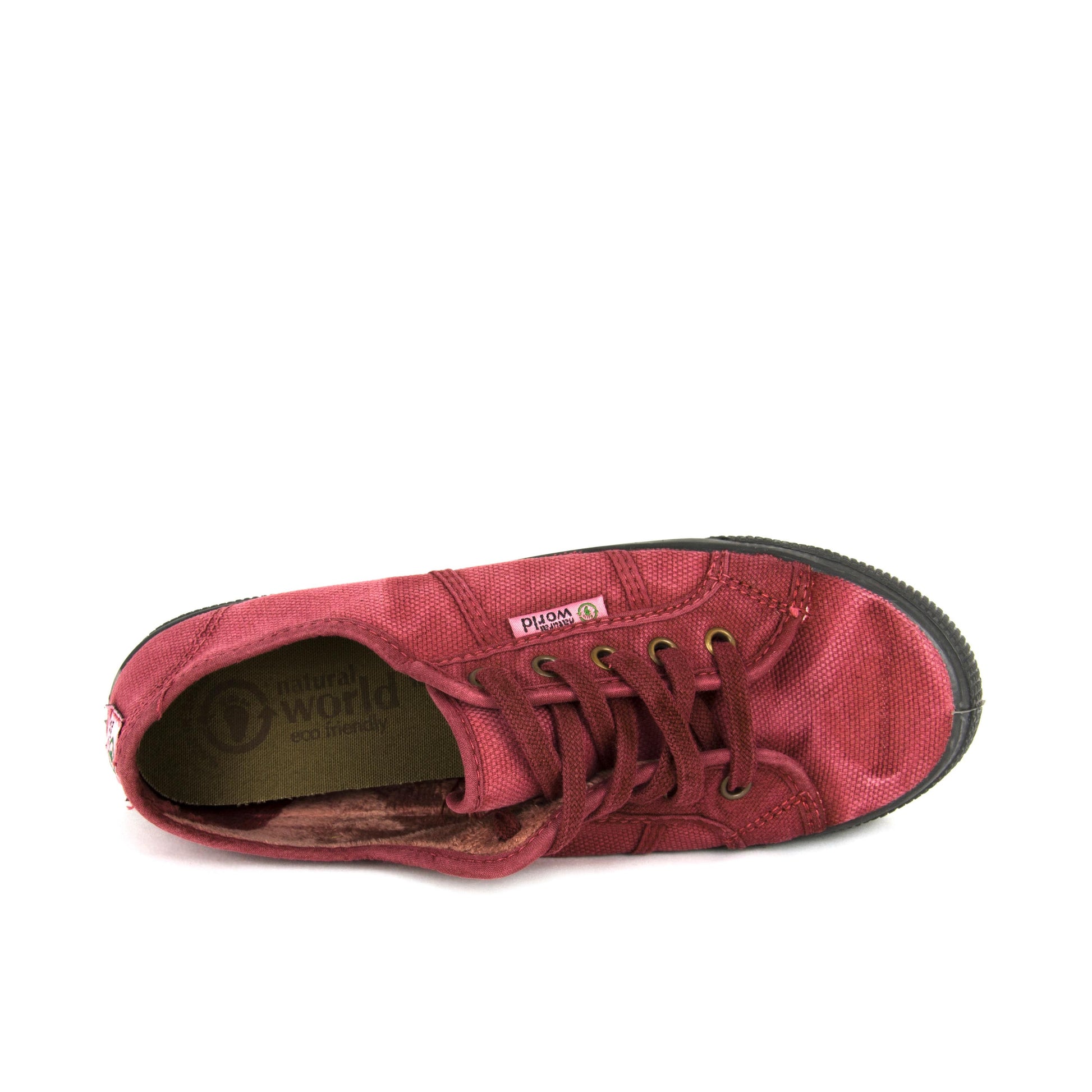 Zapatilla burdeos lavado con cordón 2901 Natural World - 2901-212-6.jpg