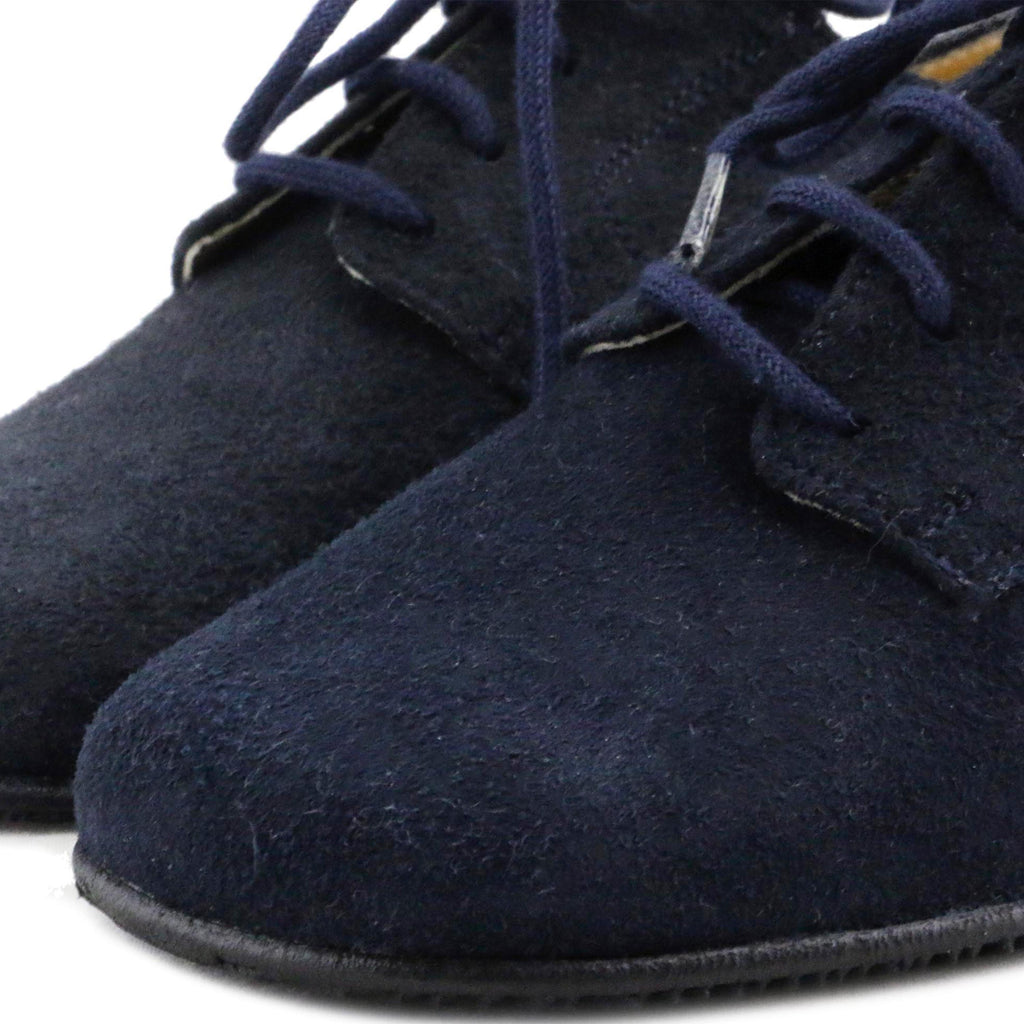 Blucher liso elegante ante azul con cordón 9866 Jeromín - 9866-27-6.jpg