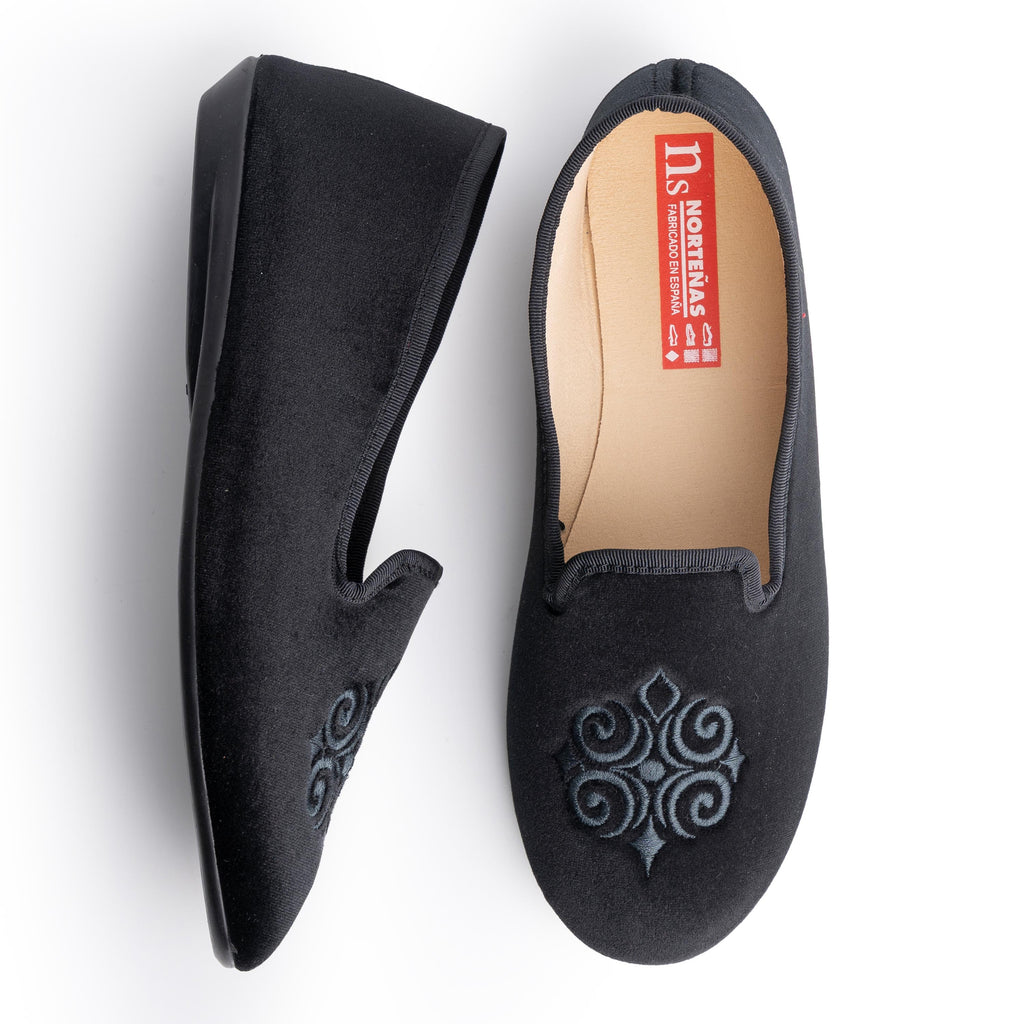 Zapatilla casa negro 298028 Norteñas