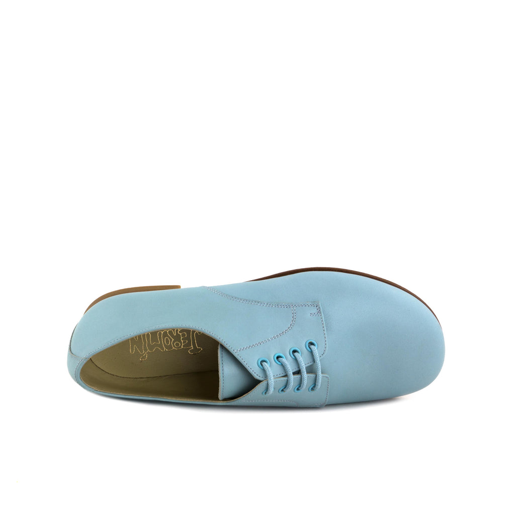 Blucher liso elegante celeste con cordón S141-00 Jeromín - S141-00-8C-6.jpg