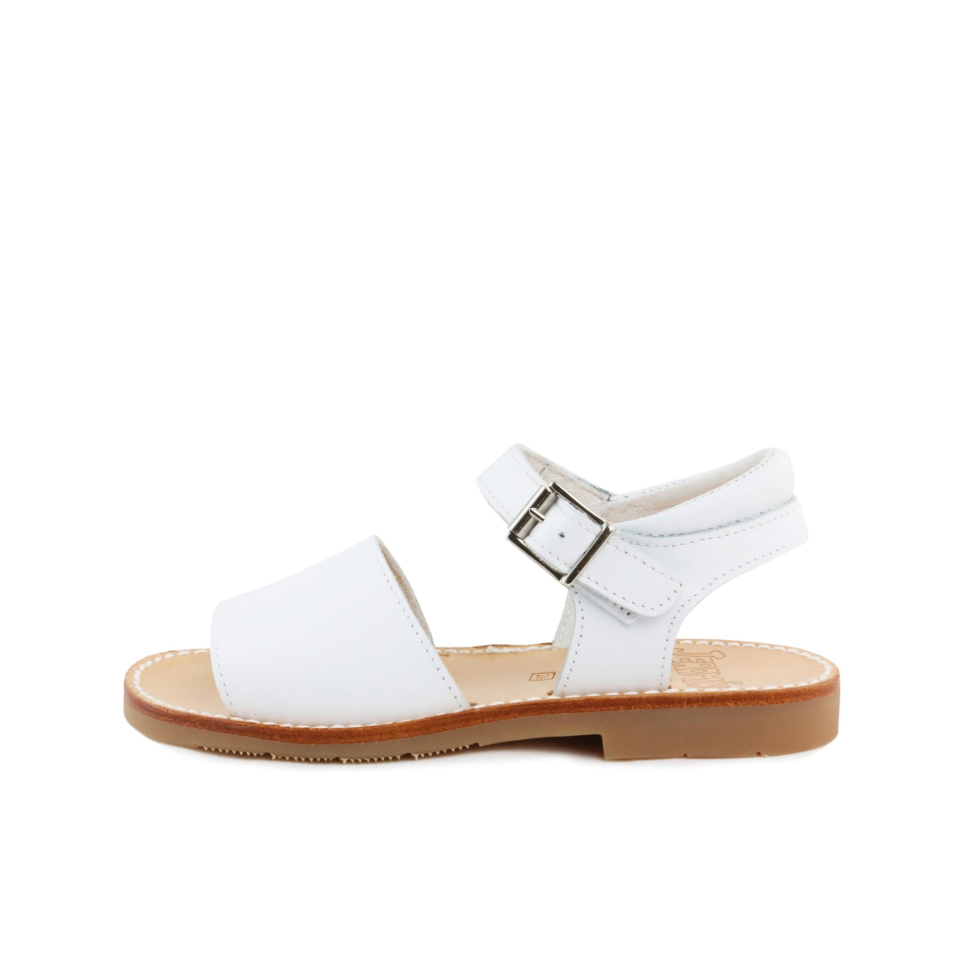 Sandalia plana blanco con hebilla 3302 de Jeromín - 3302-30-1.jpg