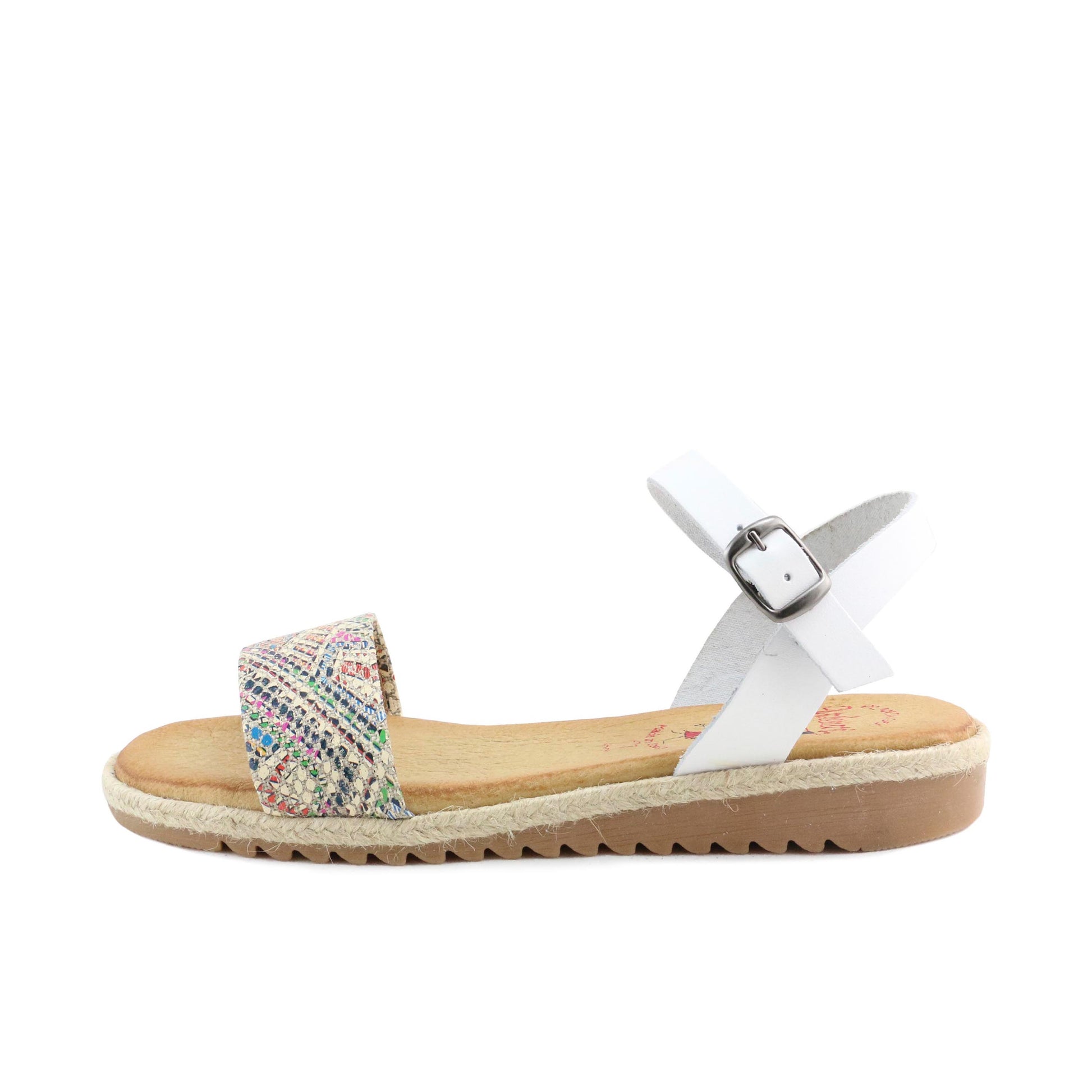 Sandalia plana blanco con hebilla 3416 de Jeromín - 3416-30-1.jpg