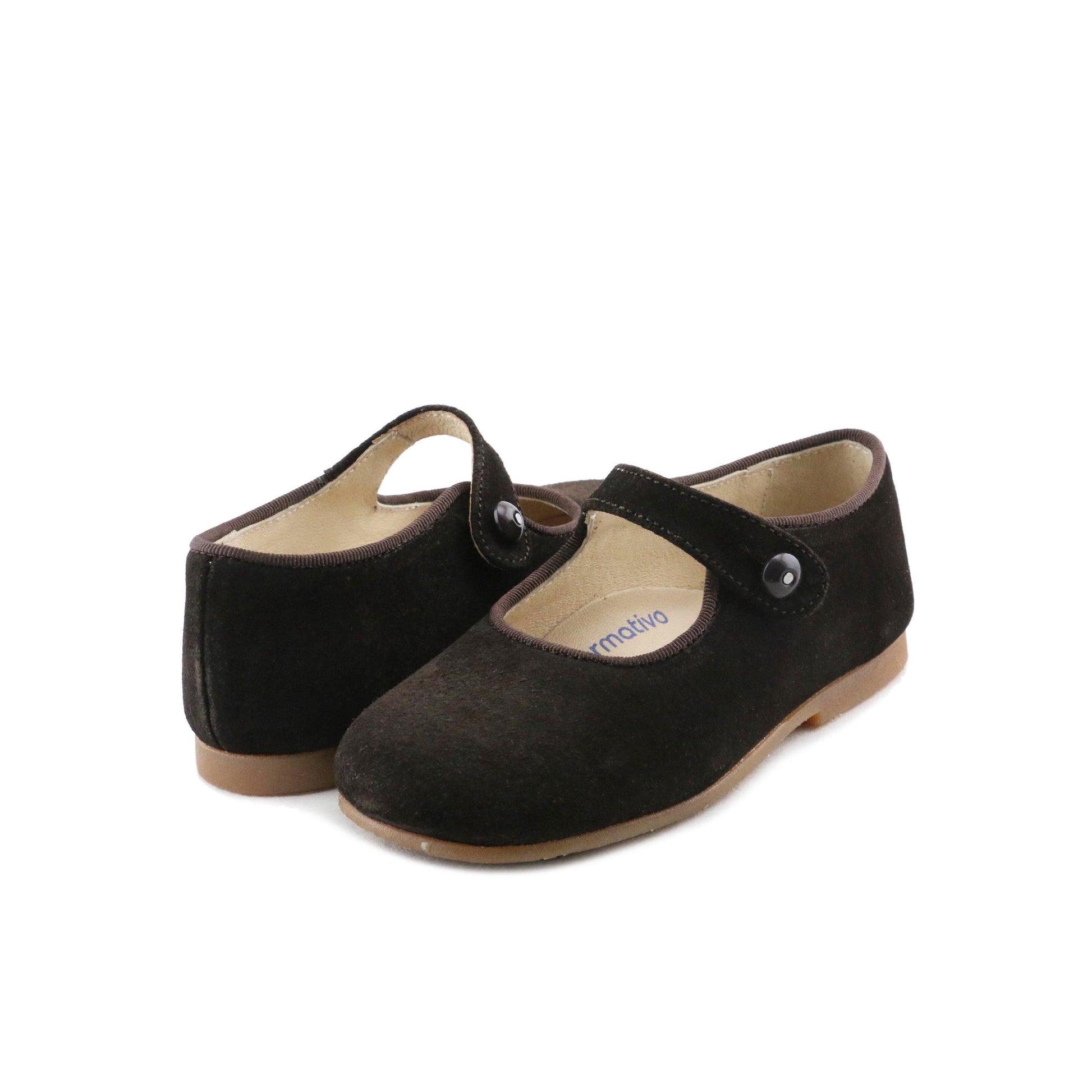 Mercedita serraje marrón con botón 3501 de Jeromín - 3501-26-2.jpg