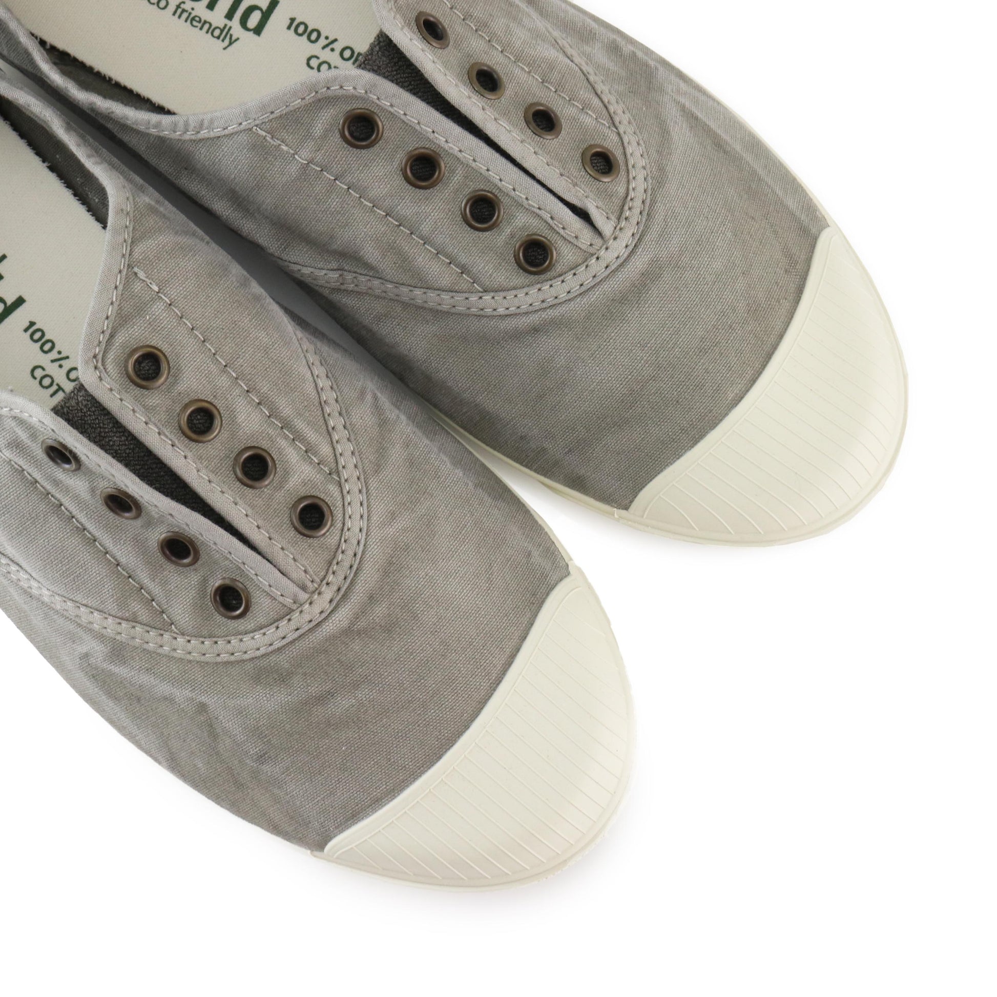 Zapatilla gris claro de elástico LONA3102 Natural World - LONA3102-349-6.jpg