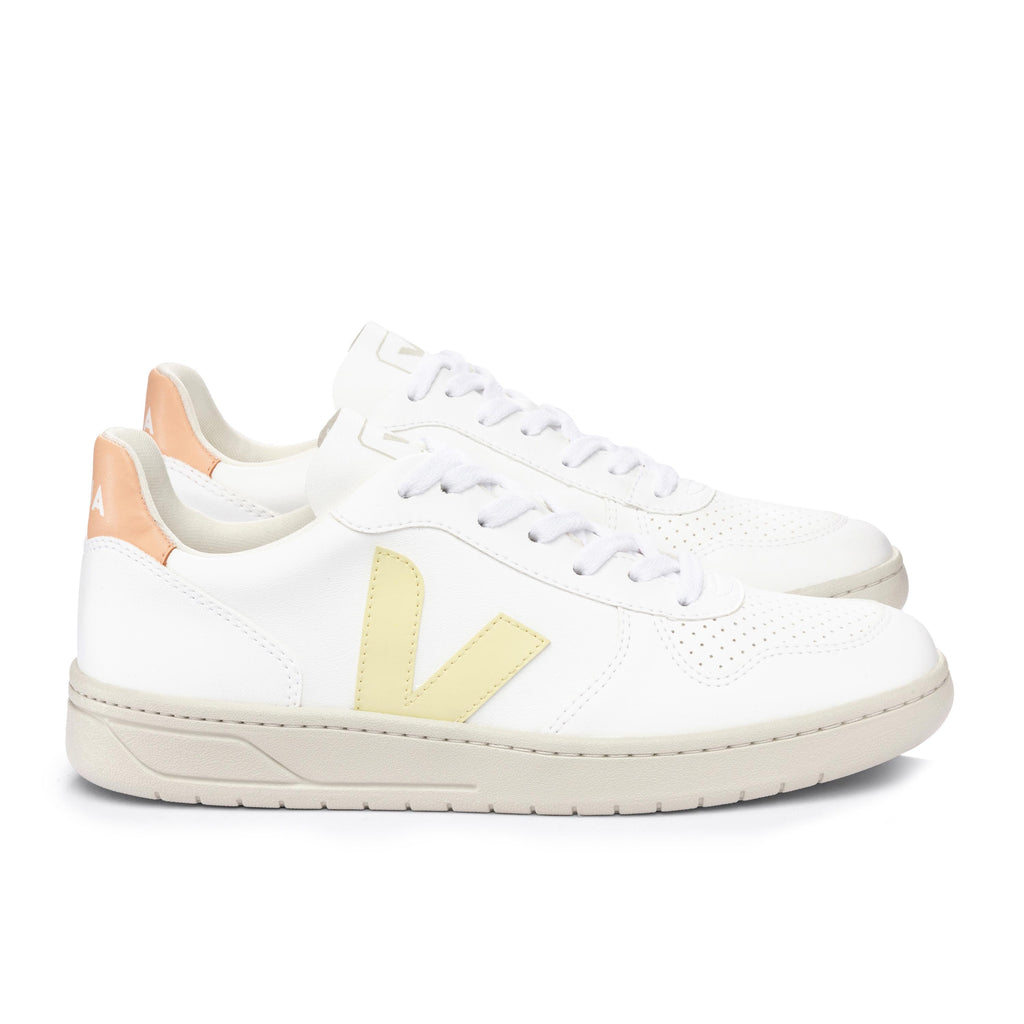 Deportiva blanco/amarillo/melocotón con cordón V10 Veja - V10-493-5.jpg