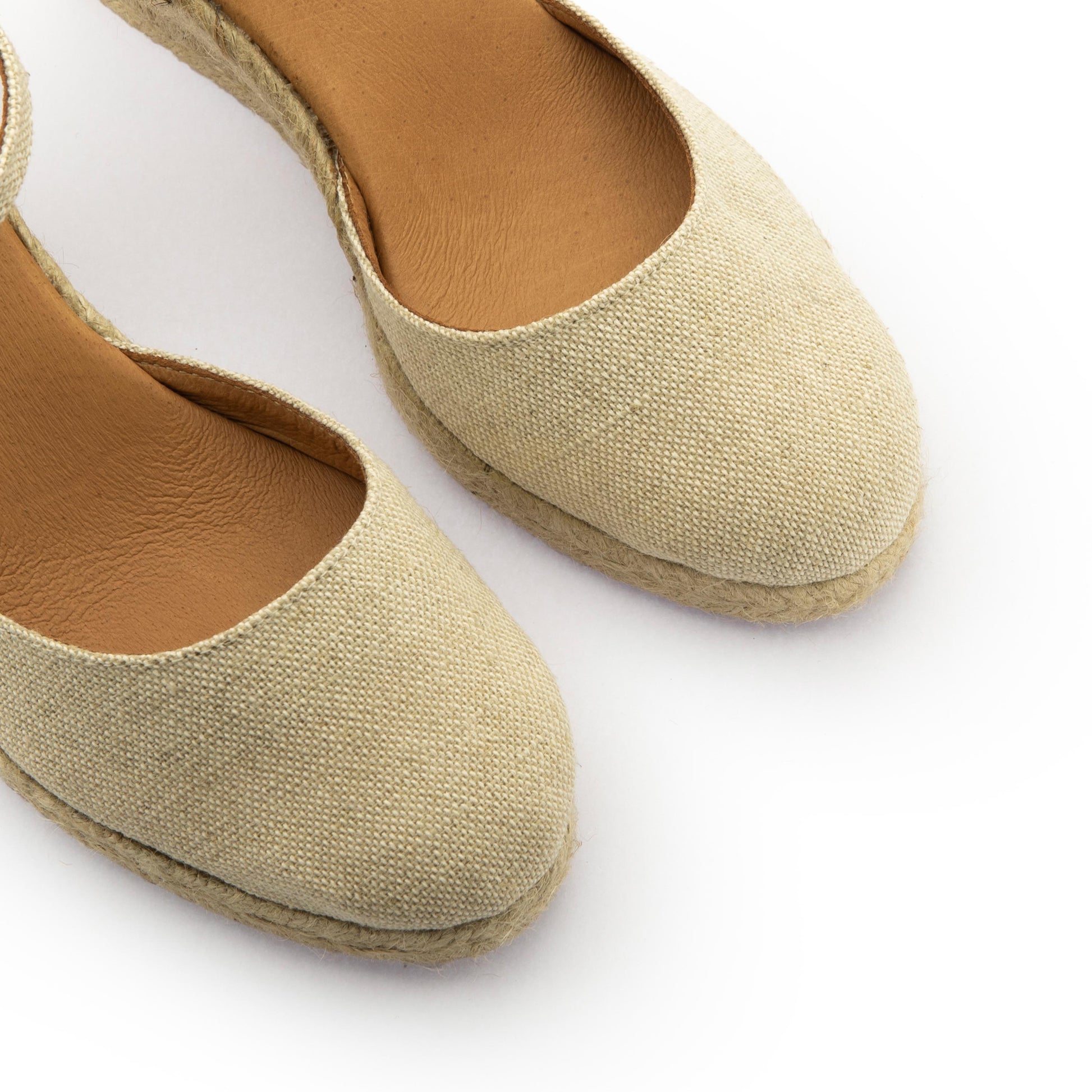 Cuña cerrada lino beige de hebilla 52SIMPLE Pepa&Cris - 52SIMPLE-104-6.jpg