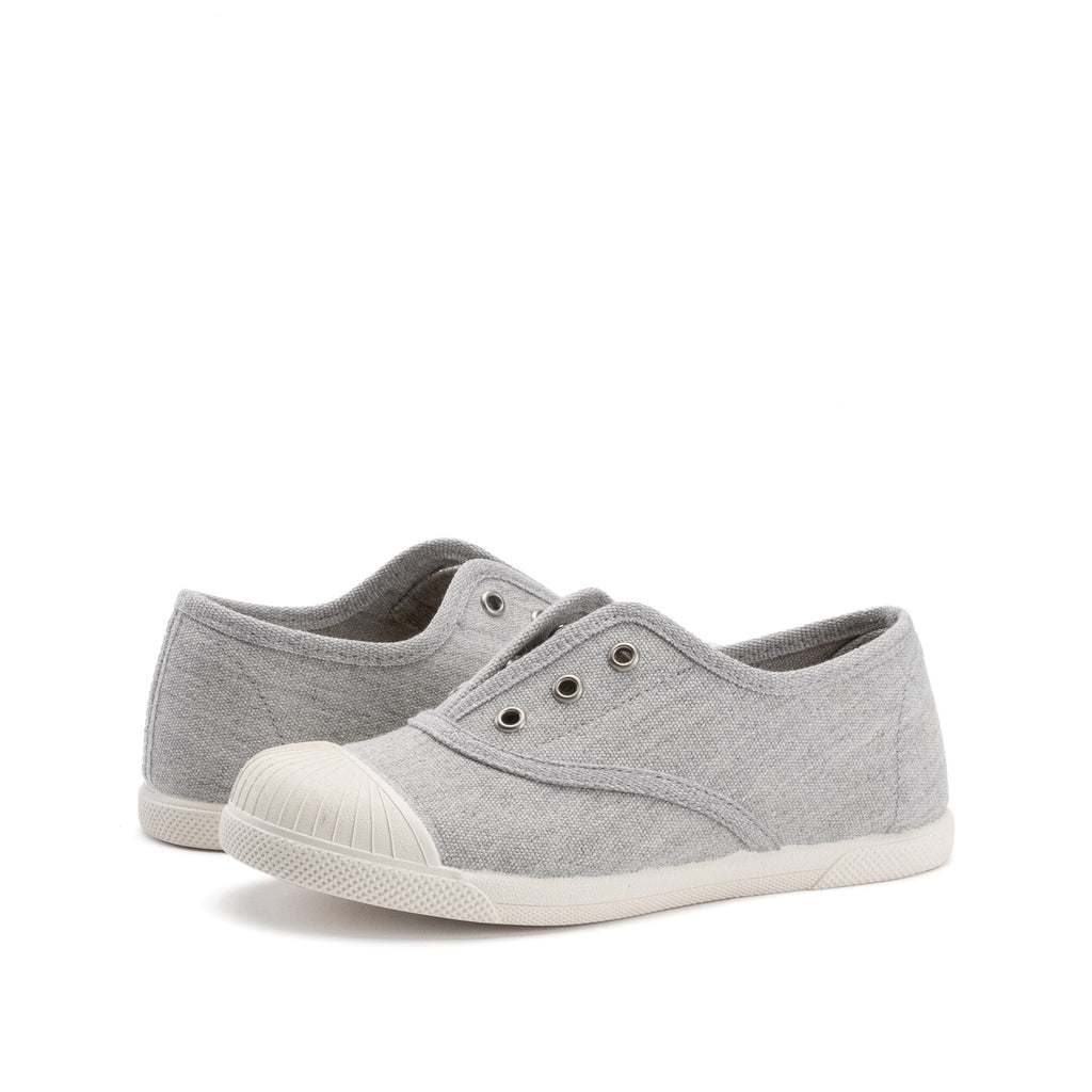 Zapatilla gris claro con elástico 4005 de Pepa & Cris - 4005-17-2.jpg