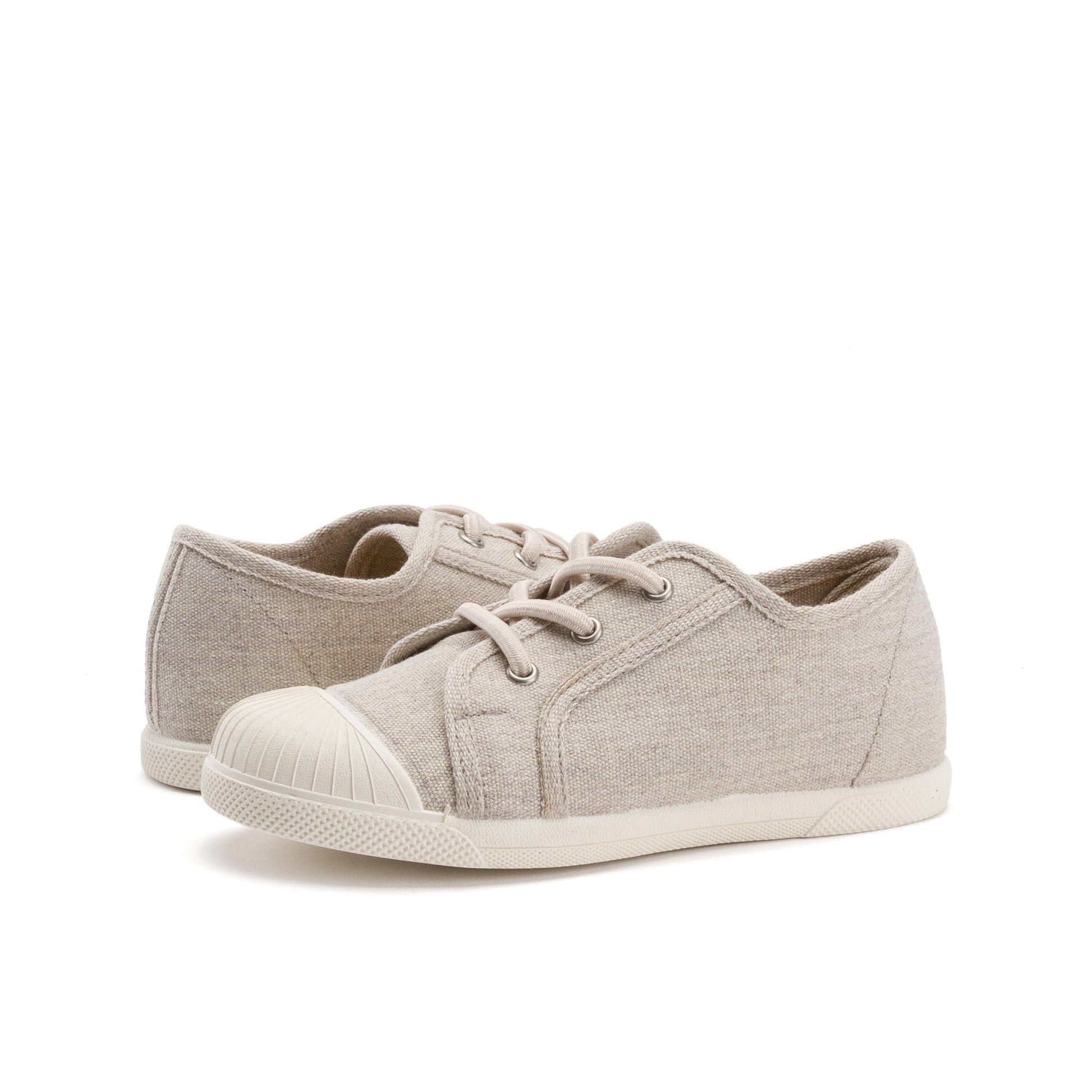 Zapatilla piedra con cordón y elástico 4011 Pepa&Cris - 4011-300-2.jpg