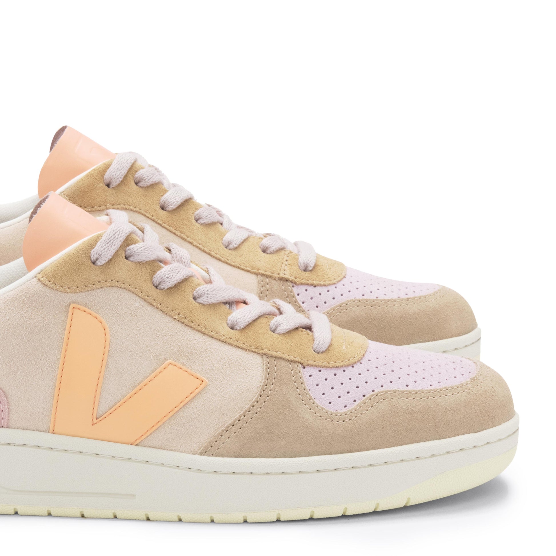 Deportiva melocotón/lila con cordón V10 de Veja - V10-483-6.jpg
