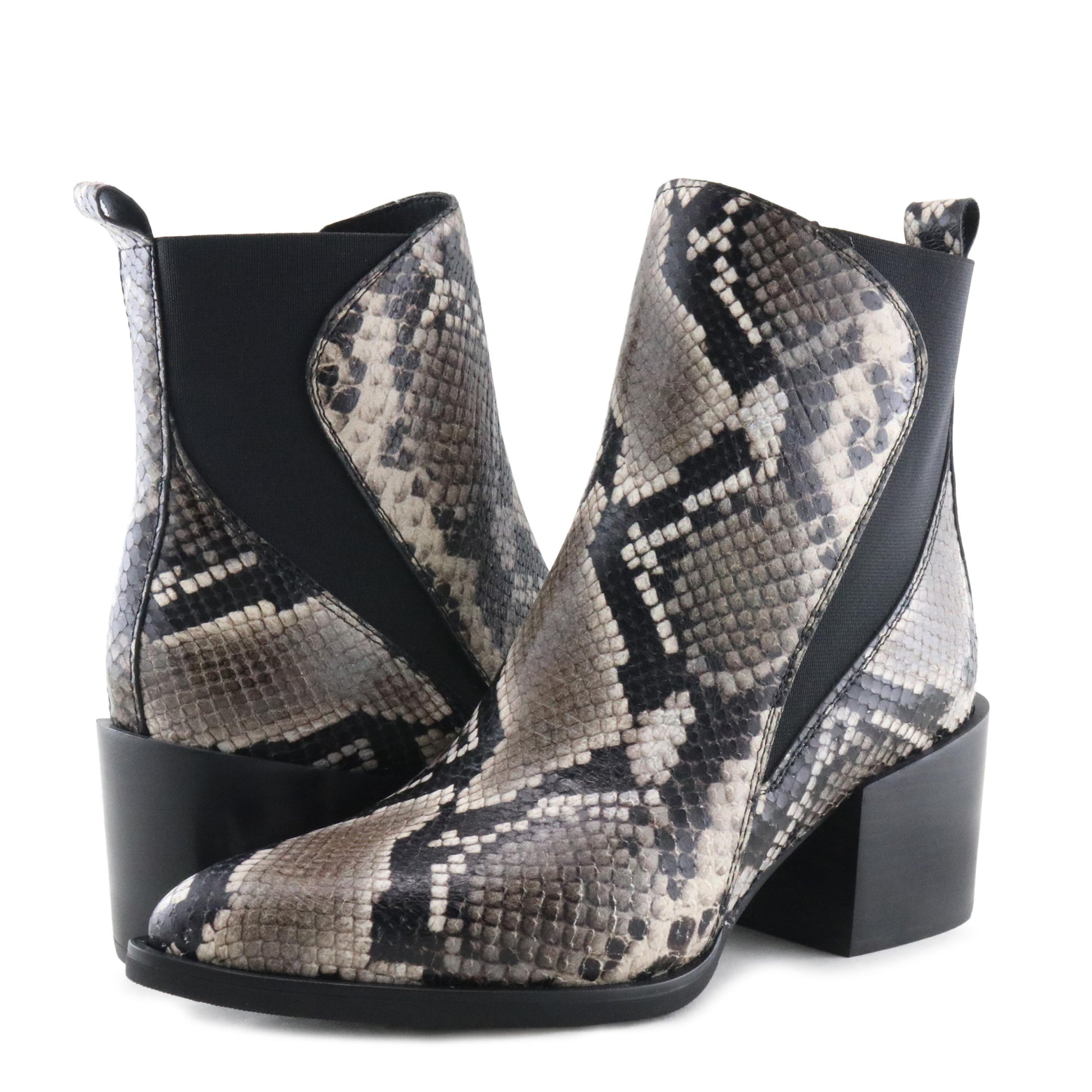 Botín con tacón negro/gris con elástico 4354 de Alpe - 4354-237-2.jpg