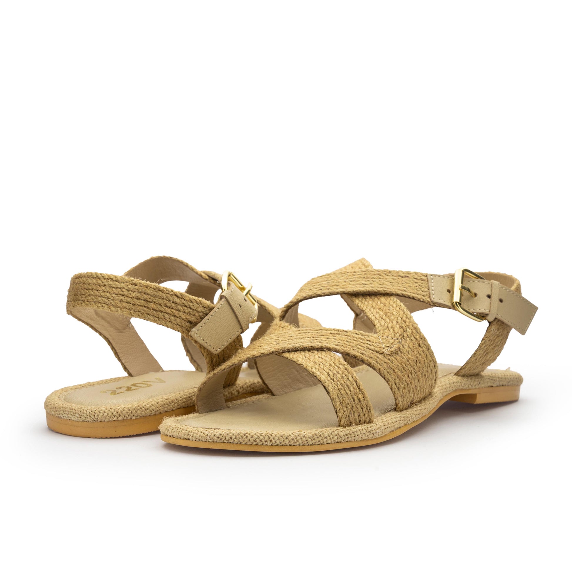 Sandalia plana beige con hebilla AEGEA de 220V - AEGEA-9-2.jpg