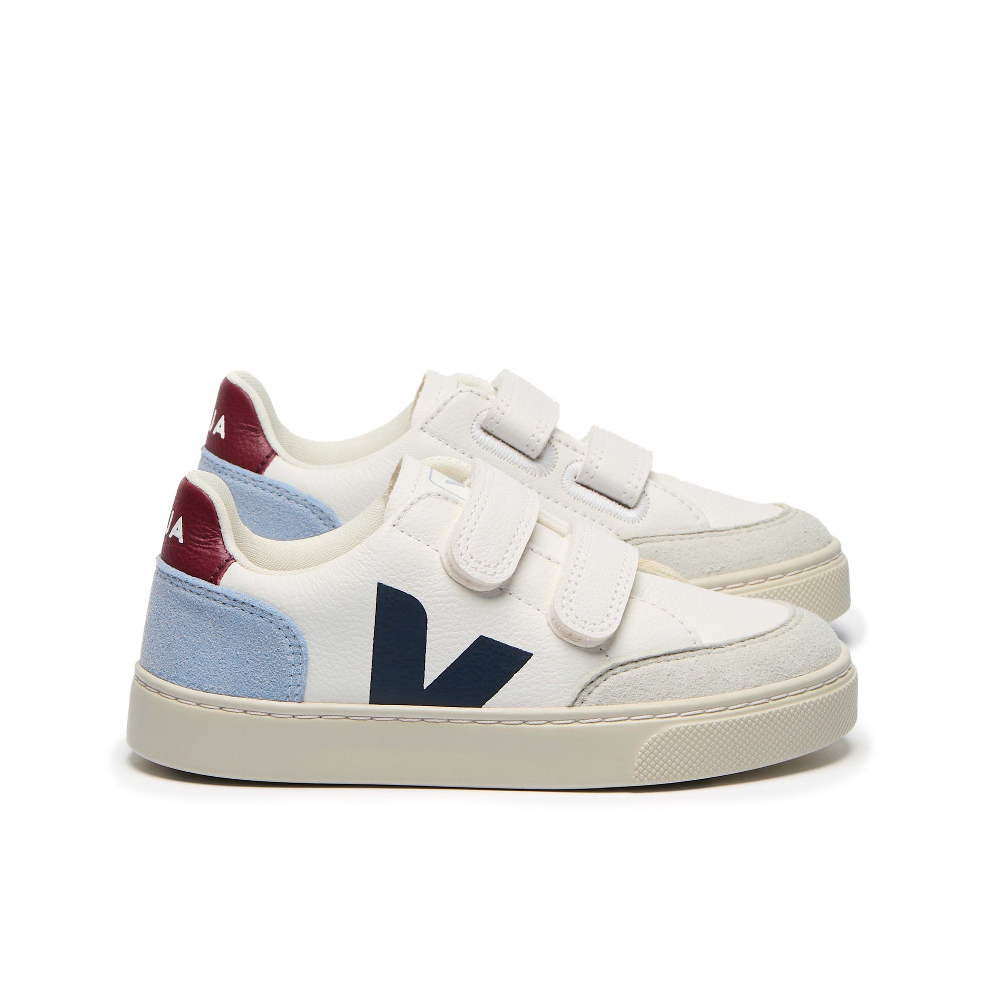 Deportiva blanco/azul/azulón con velcro V12VEL de Veja - V12VEL-586-5.jpg