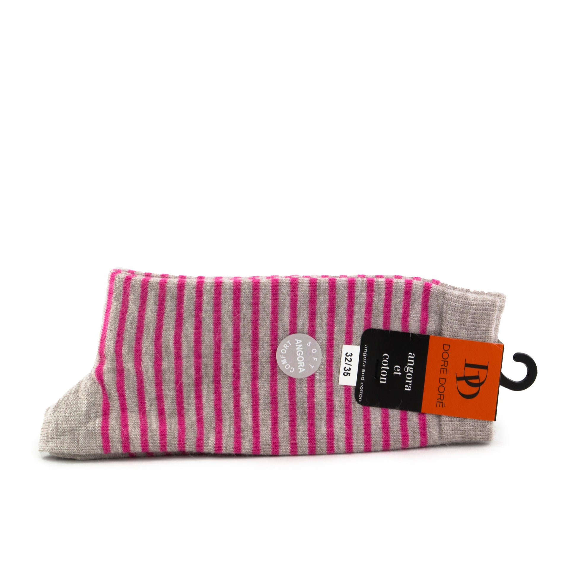 Calcetín corto gris/fucsia 467405 de Doré Doré - 467405-230-1.jpg