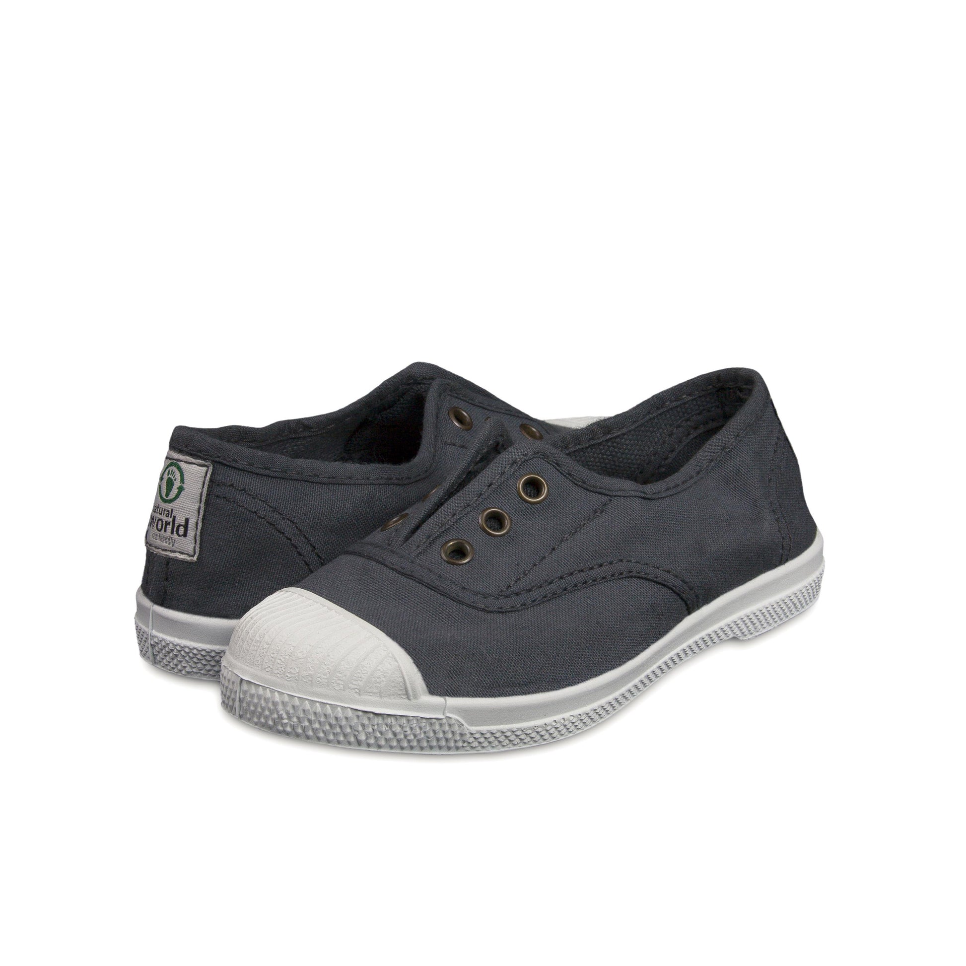 Zapatilla antracita con elástico LONA470 Natural World - LONA470-160-2.jpg