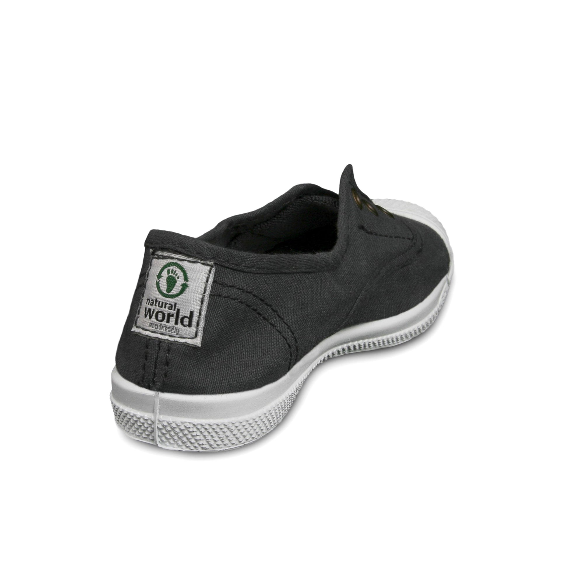 Zapatilla antracita con elástico LONA470 Natural World - LONA470-160-3.jpg