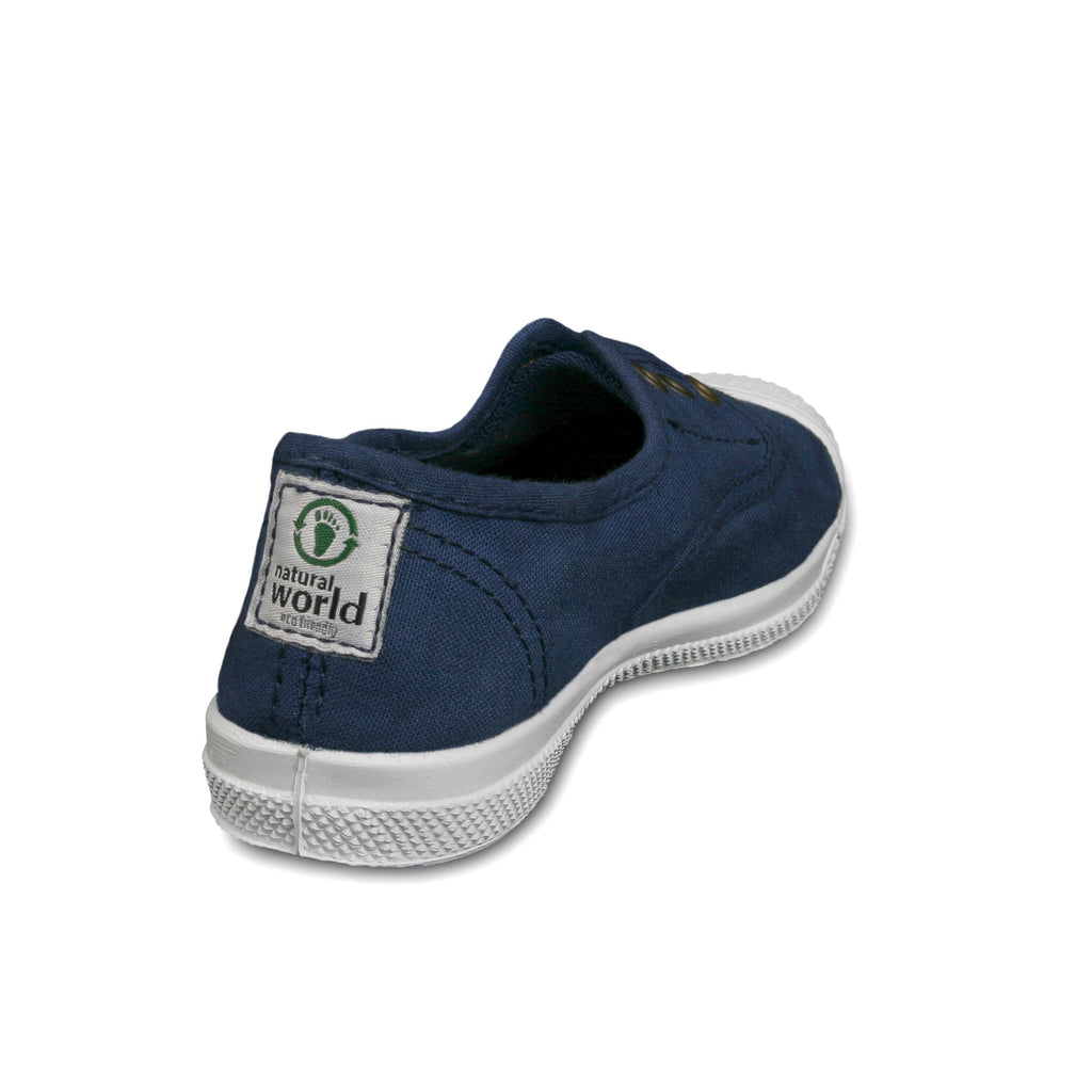 Zapatilla azul con elástico LONA470 Natural World - LONA470-7-3.jpg