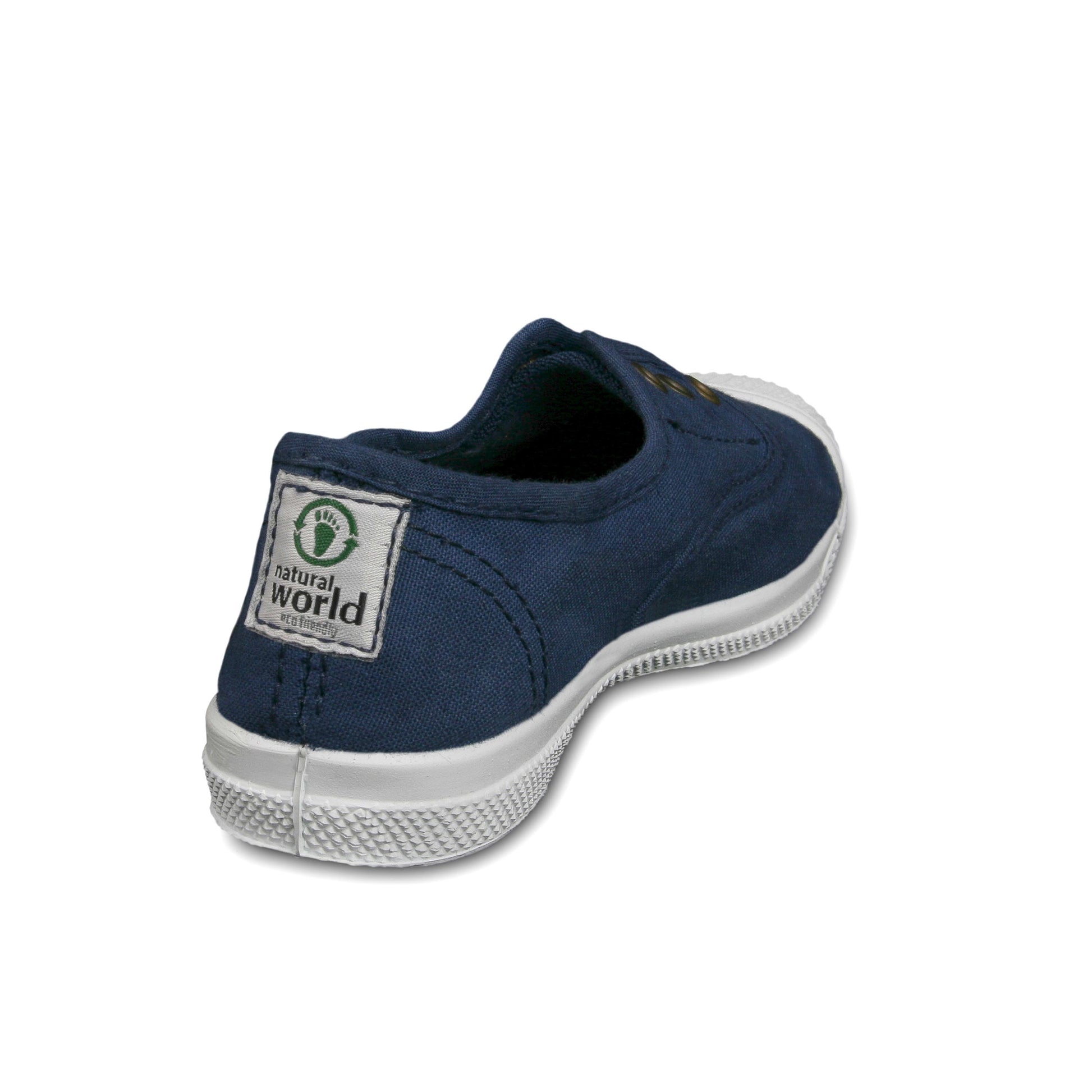 Zapatilla azul con elástico LONA470 Natural World - LONA470-7-3.jpg