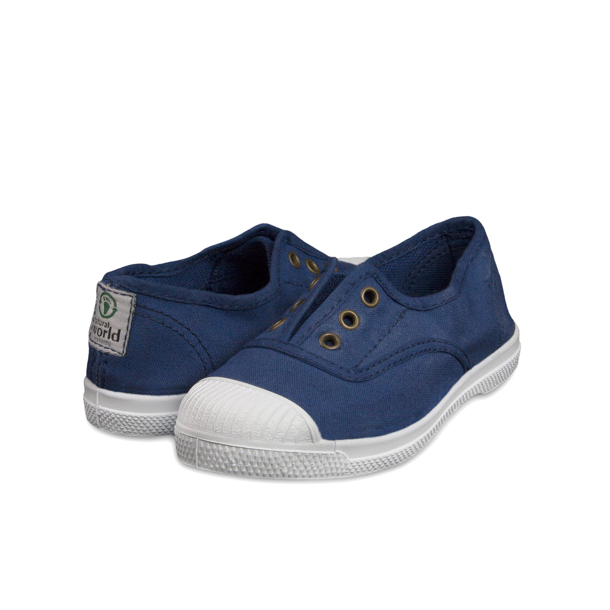 Zapatilla azul con elástico LONA470 Natural World - LONA470-7-2.jpg