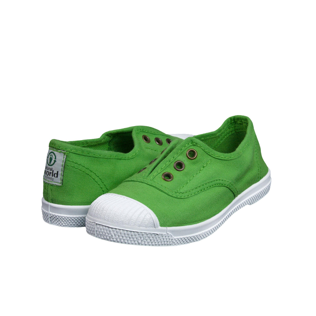 Zapatilla verde con elástico LONA470 Natural World - LONA470-14-2.jpg
