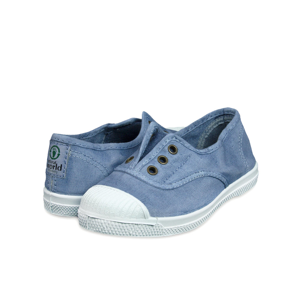Zapatilla celeste lavado con elástico LONA470 Natural World - LONA470-206-2.jpg