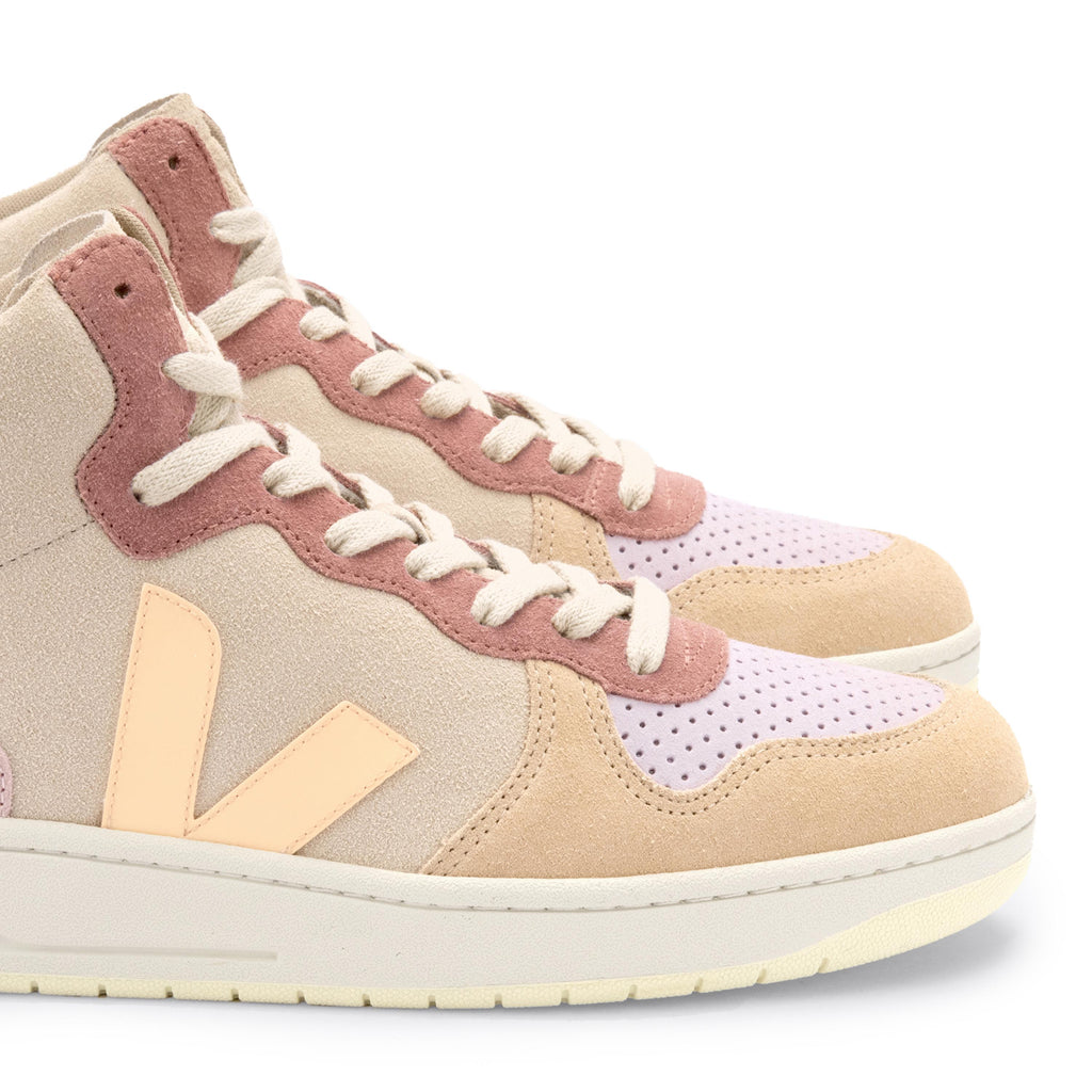 Deportiva melocotón/lila con cordón V15 de Veja - V15-483-6.jpg