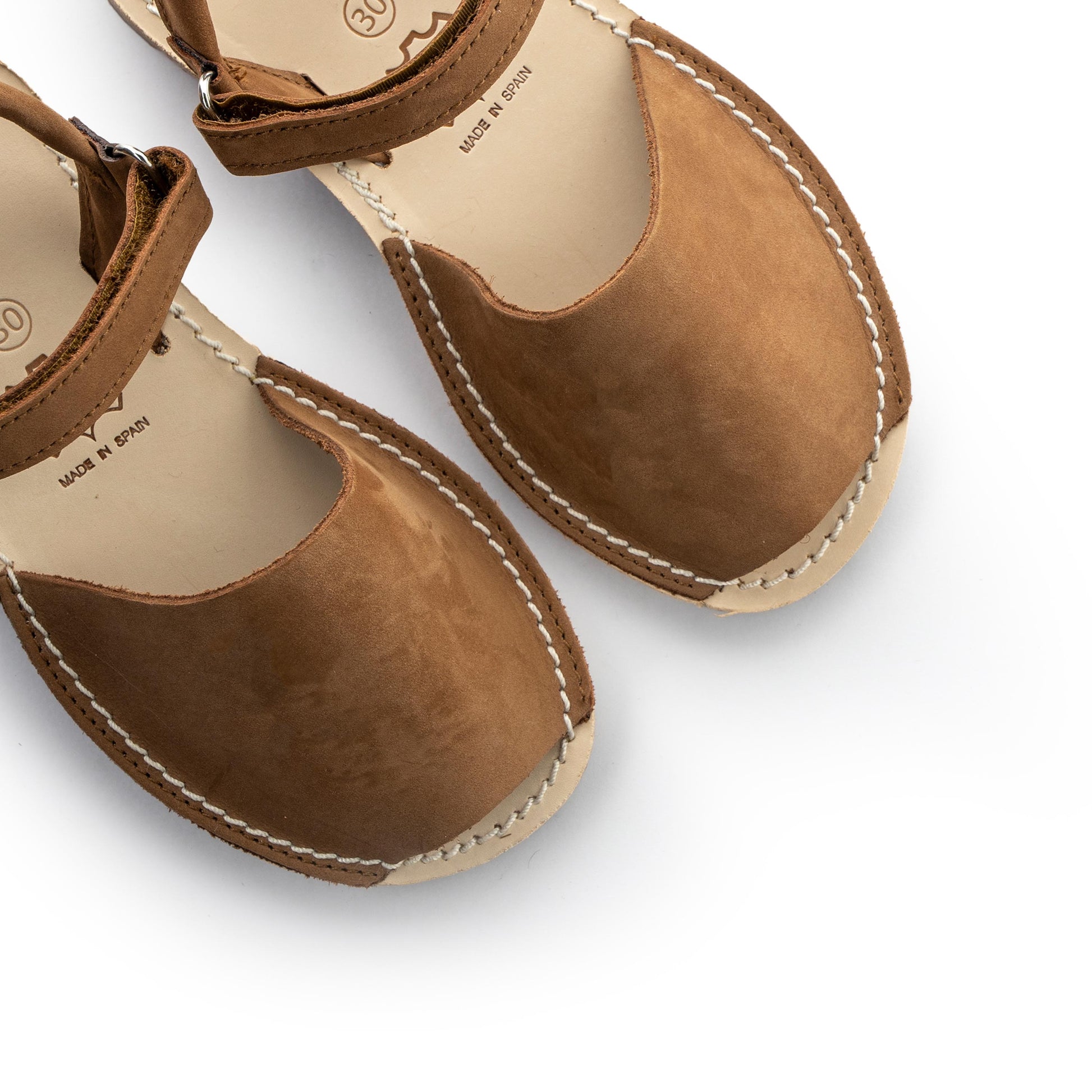 Menorquina plana nobuk cuero con velcro 1041 de Jeromín - 1041-35-6.jpg