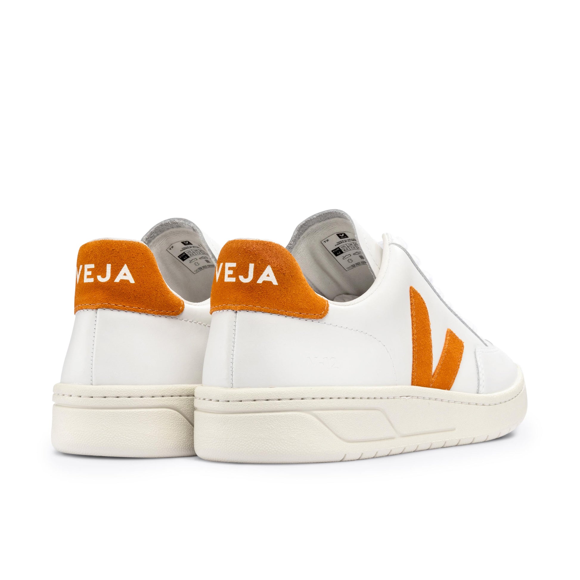 Deportiva blanco/pumpkin con cordón V12 de Veja - V12-500-2.jpg