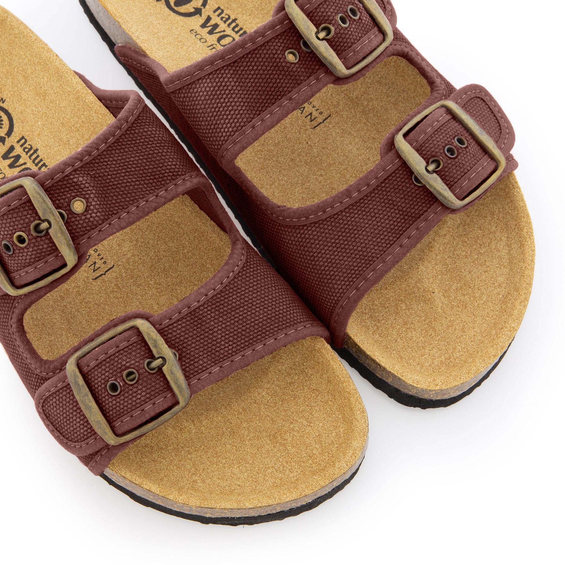 Sandalia plana burdeos lavado 7001 de Natural World - 7001-212-6.jpg