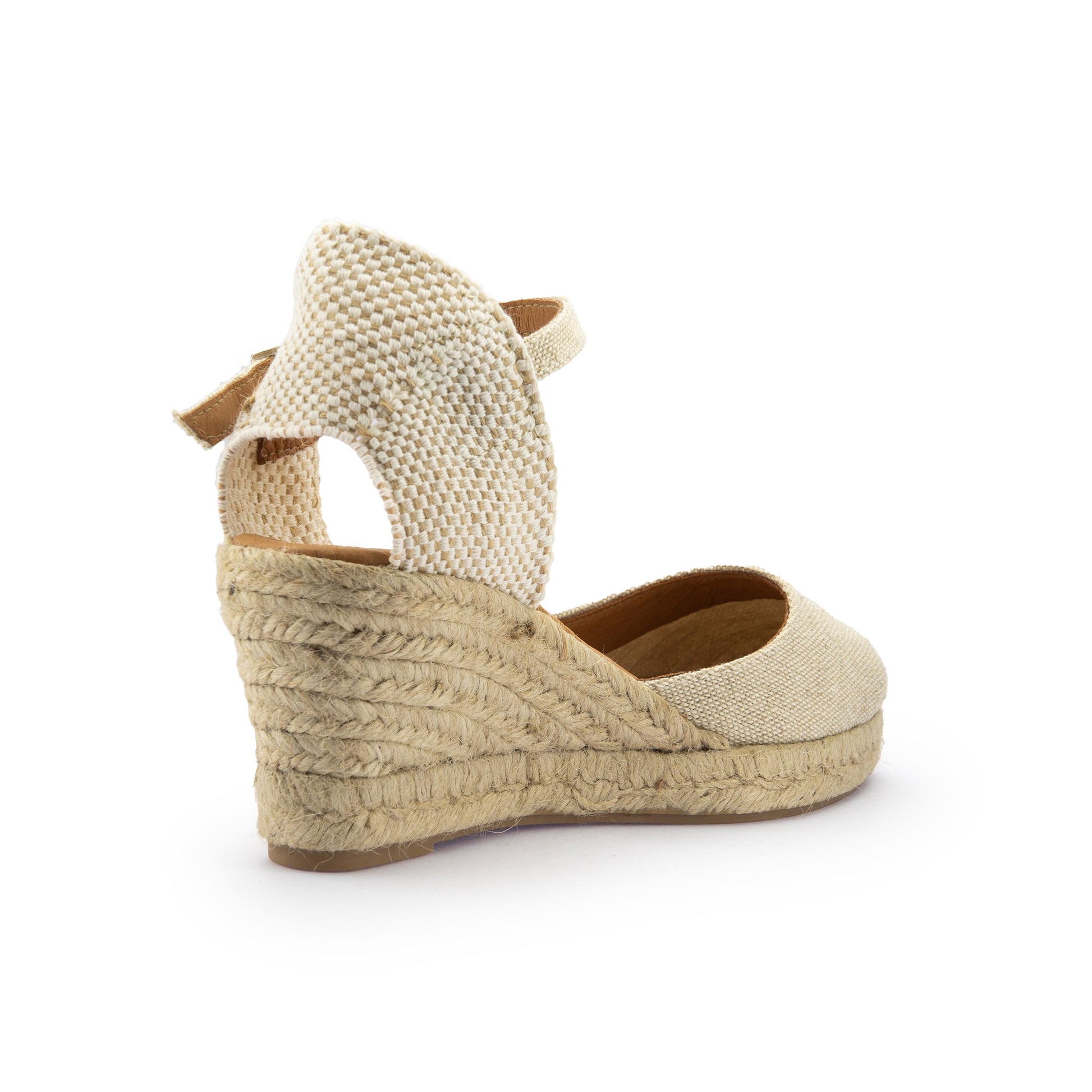 Cuña cerrada lino beige de hebilla 52SIMPLE Pepa&Cris - 52SIMPLE-104-3.jpg