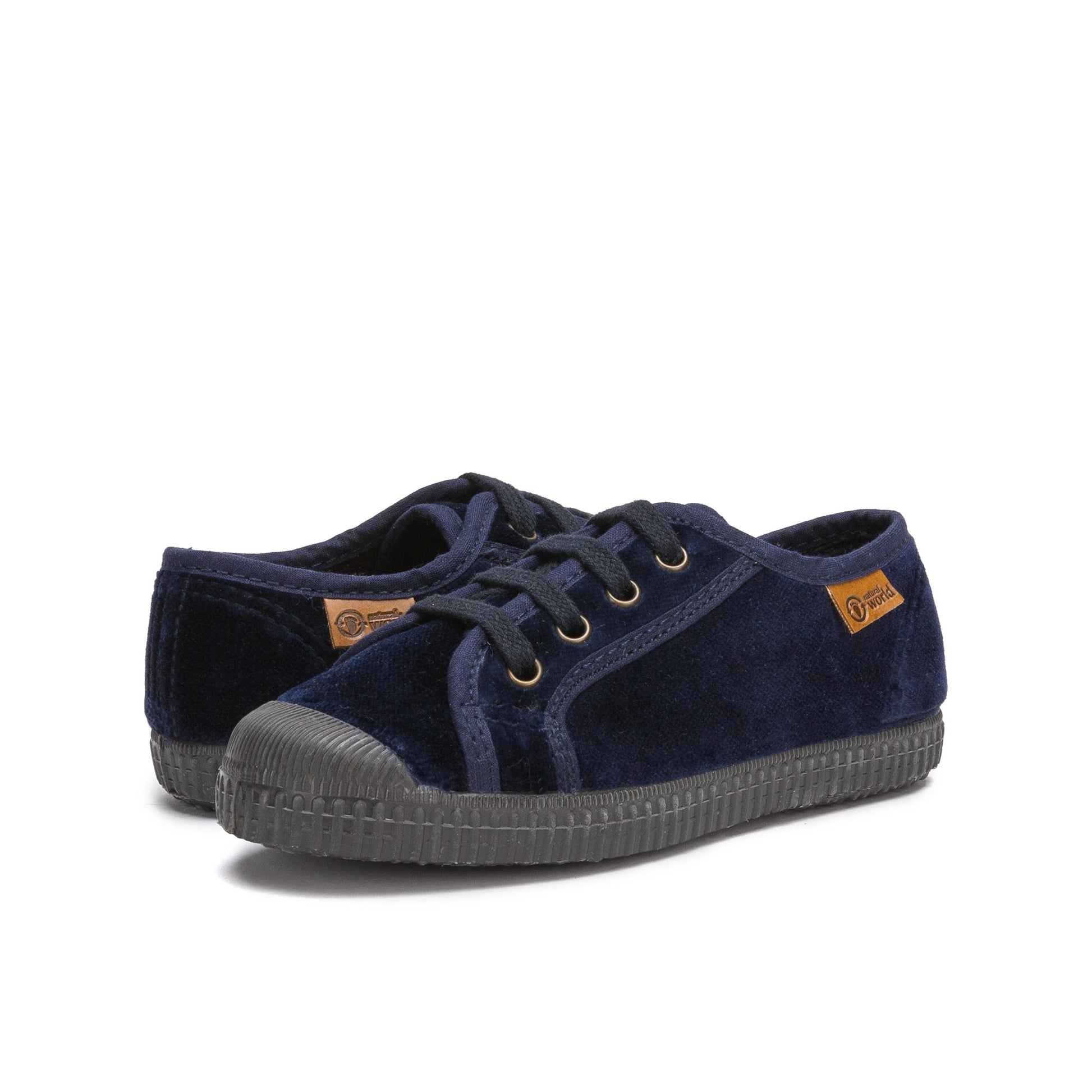 Zapatilla azul con cordón 533 de Natural World - 533-7-2.jpg