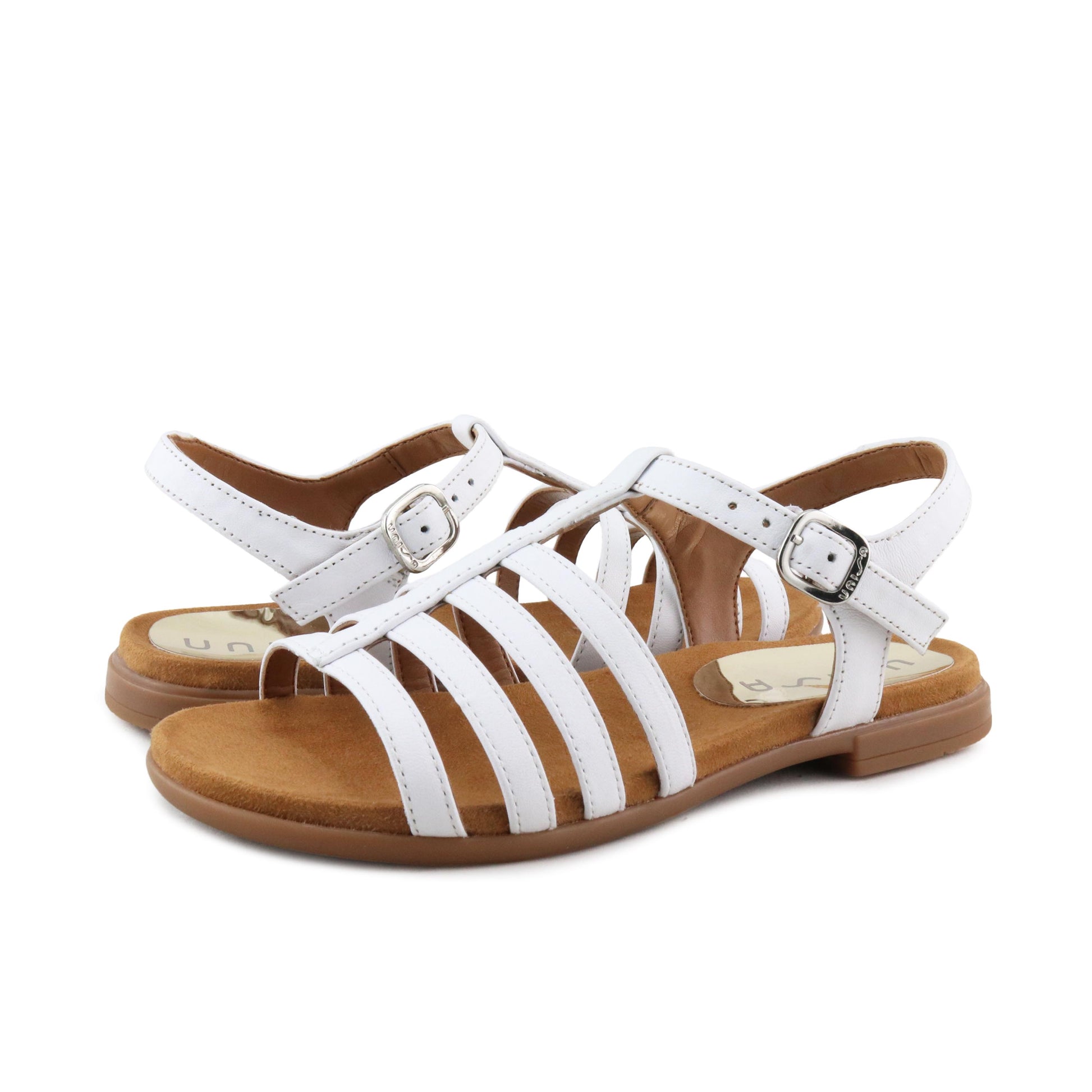 Sandalia plana blanco con hebilla LOKE de Unisa - LOKE-30-2.jpg