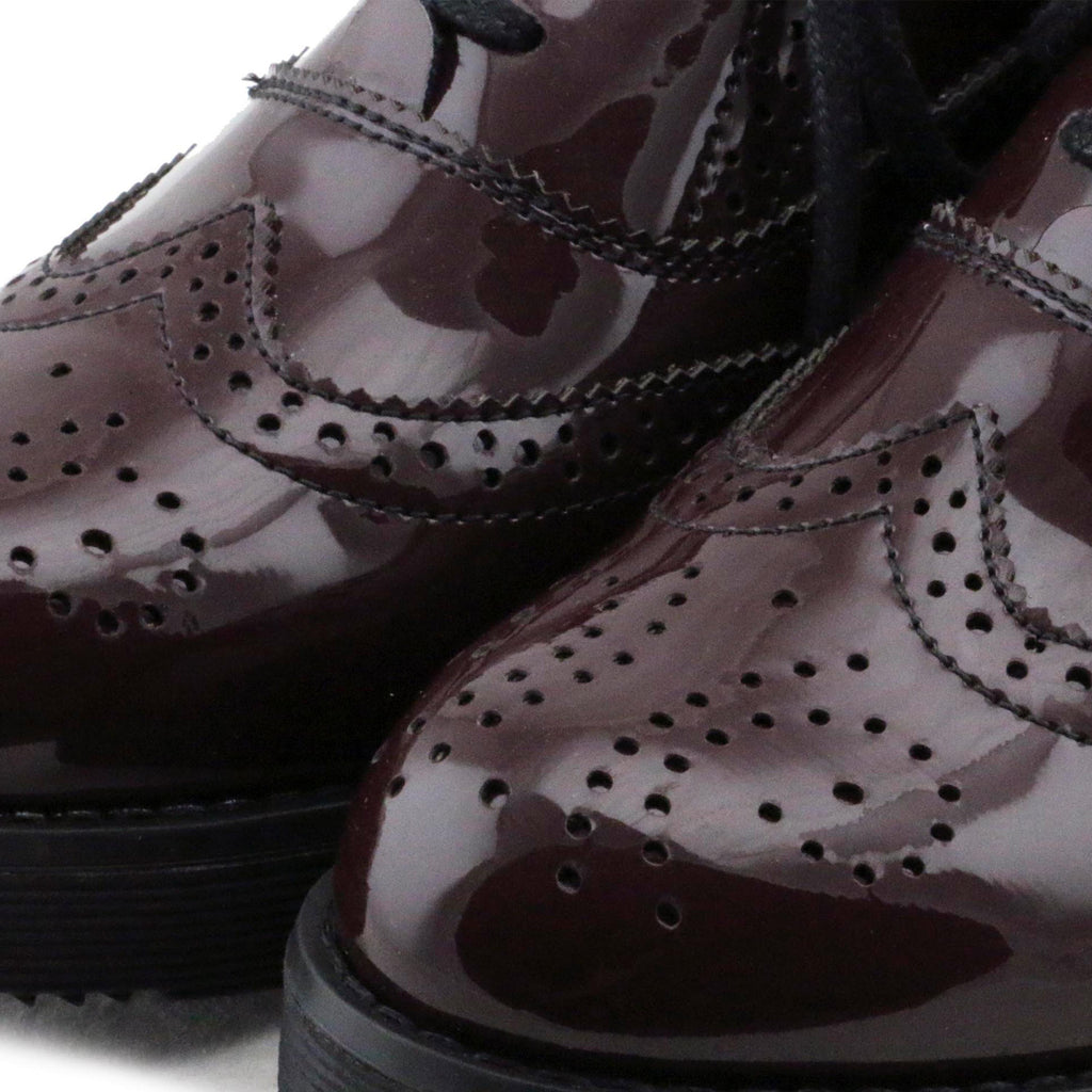 Blucher picado charol burdeos con cordón FG920 Café Noir - FG920-22-6.jpg