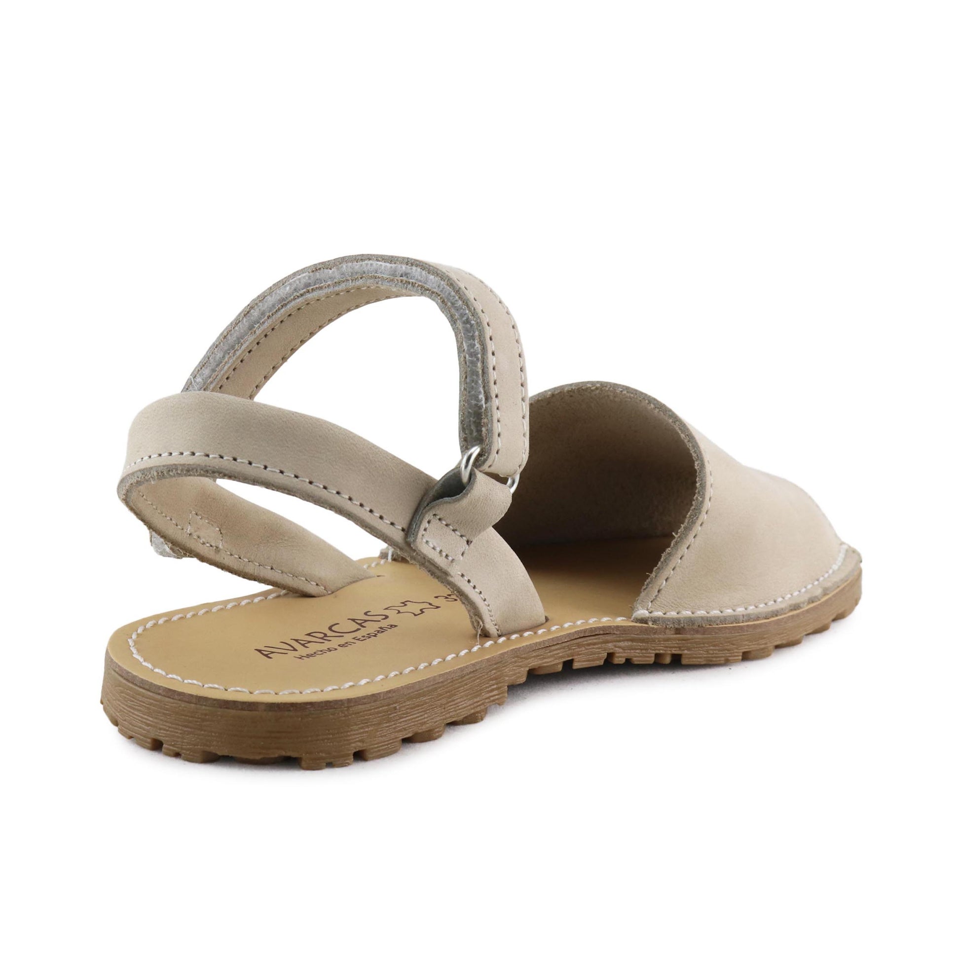 Menorquina plana nobuk beige oscuro con velcro 551 Jeromín - 551-122-3.jpg