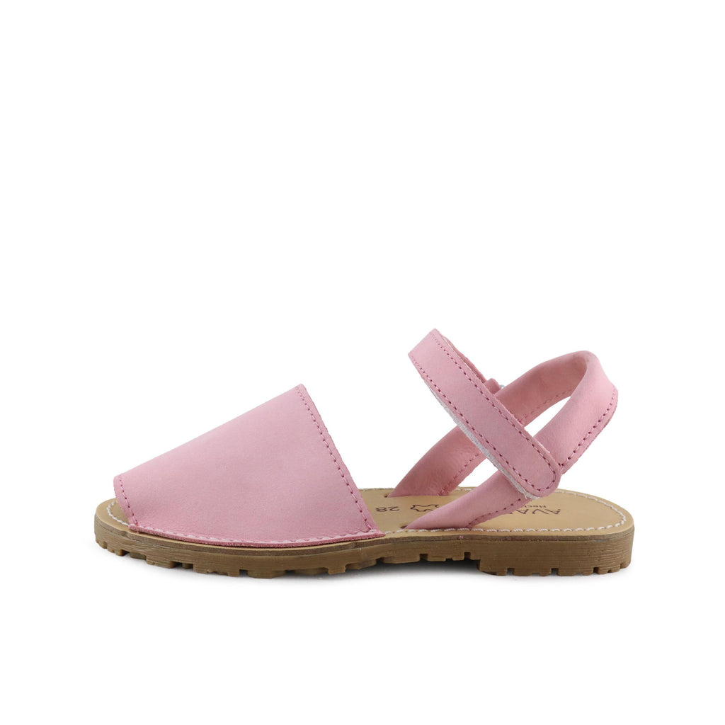 Menorquina plana nobuk rosa con velcro 551 de Jeromín - 551-265-1.jpg