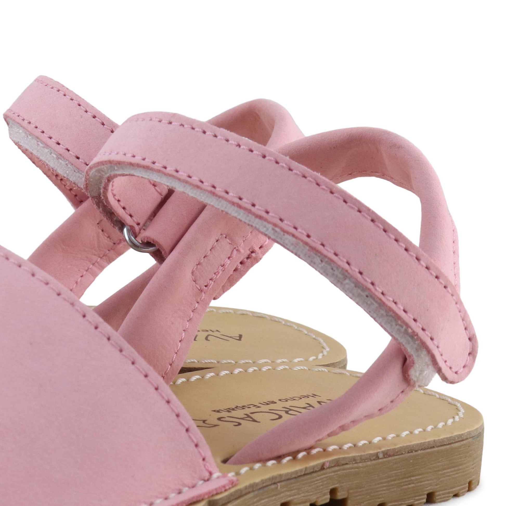 Menorquina plana nobuk rosa con velcro 551 de Jeromín - 551-265-5.jpg